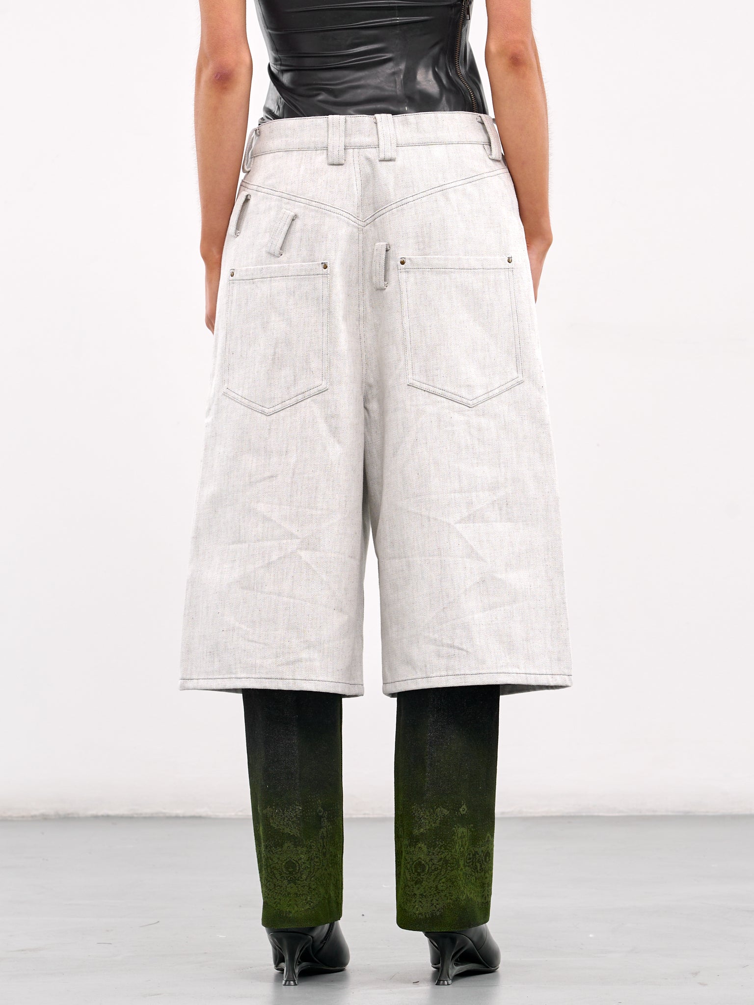 Wide Leg Shorts (SH-01-OFF-WHITE)