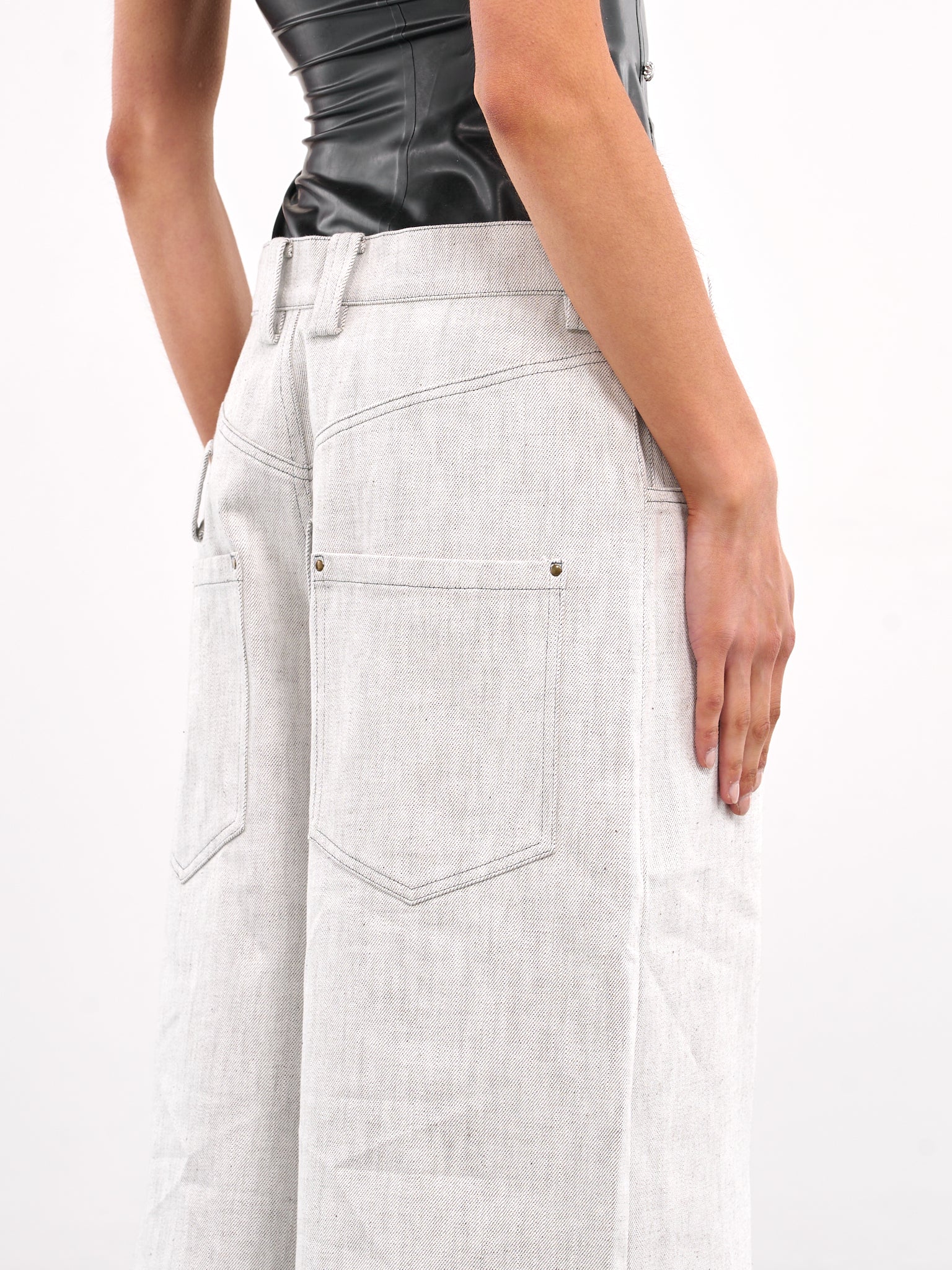 Wide Leg Shorts (SH-01-OFF-WHITE)