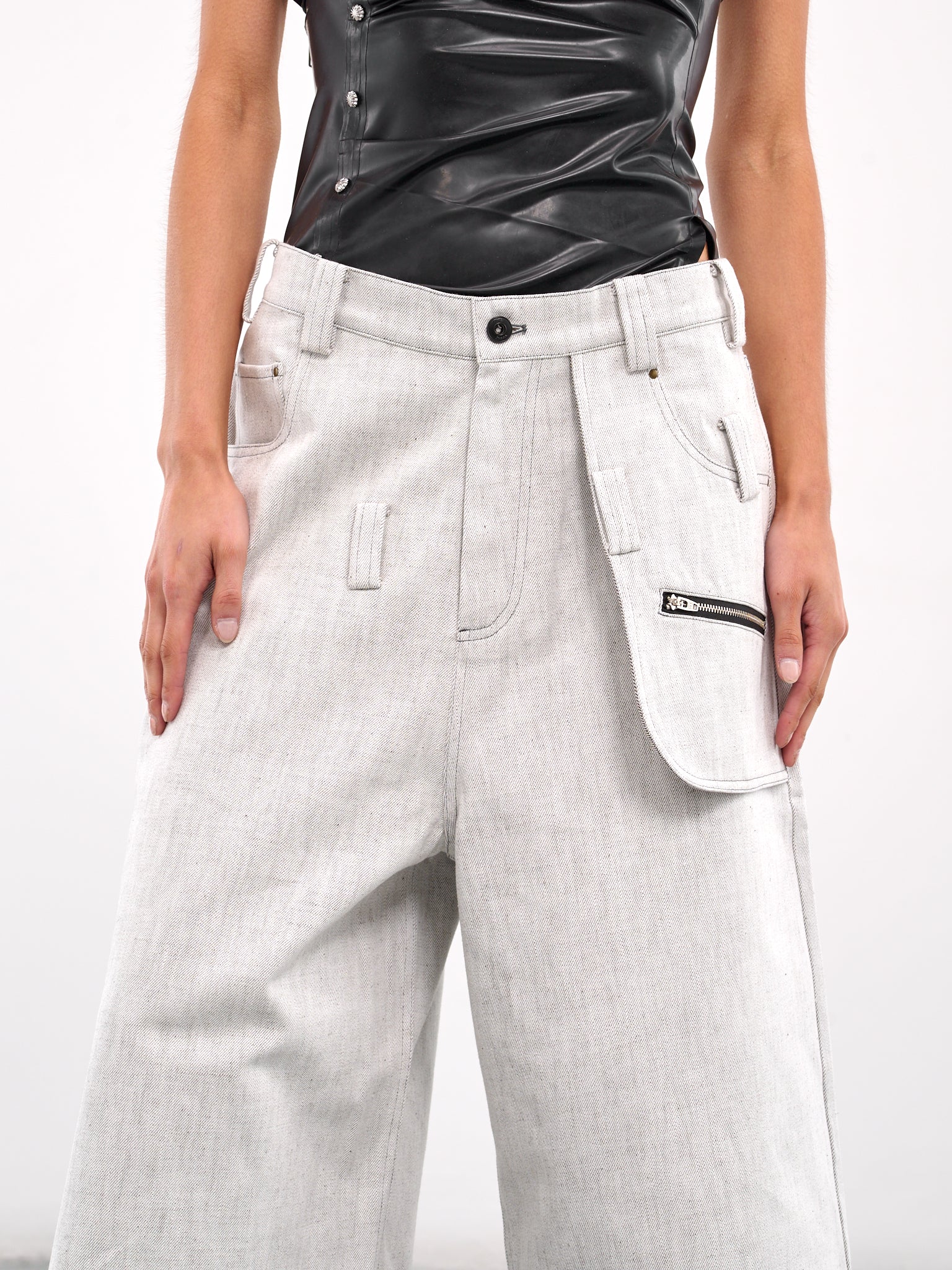 Wide Leg Shorts (SH-01-OFF-WHITE)