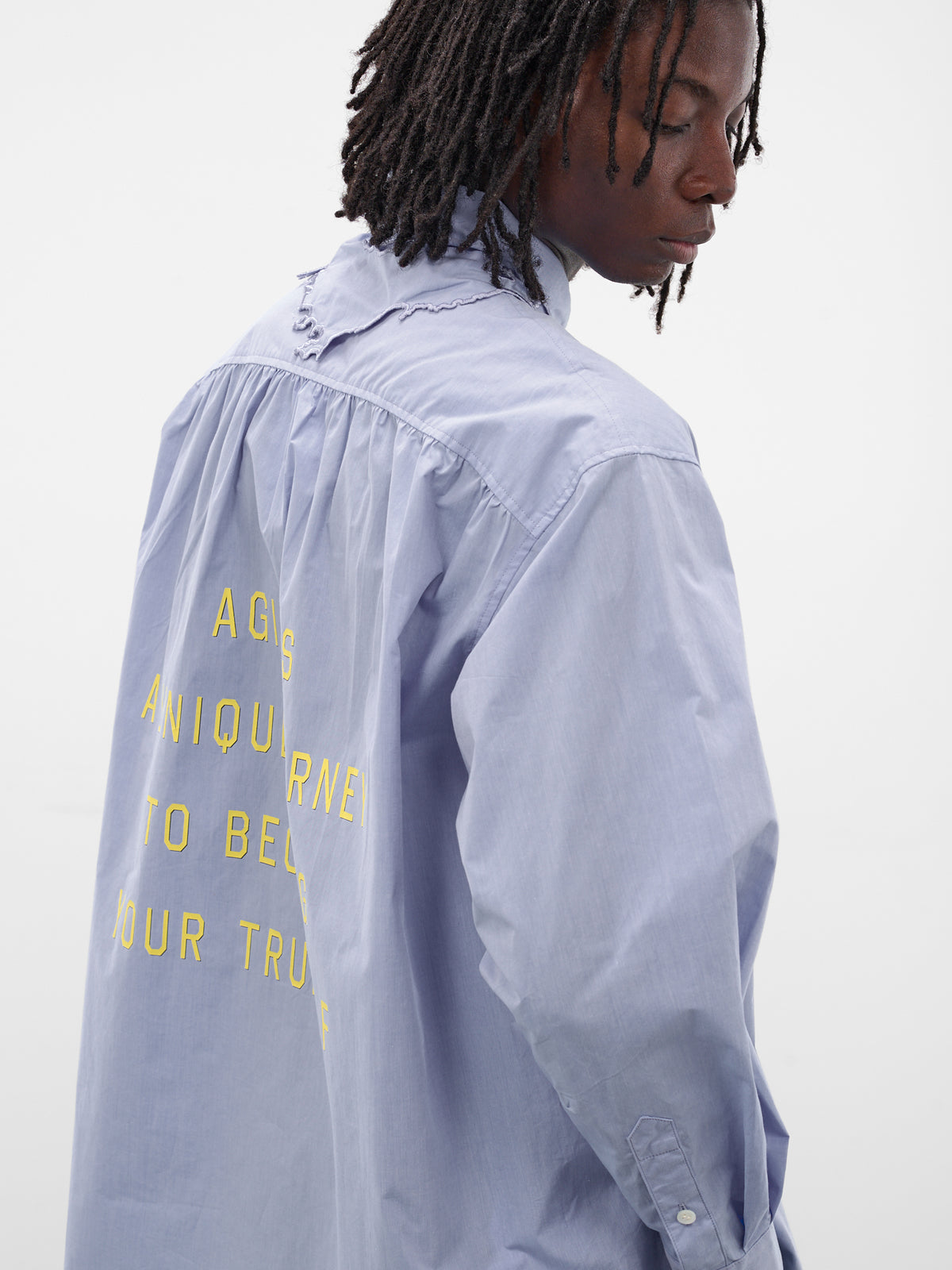 Blue Graphic Print Archipelago Shirt (SH-SV-NGA-1003-BLUE)