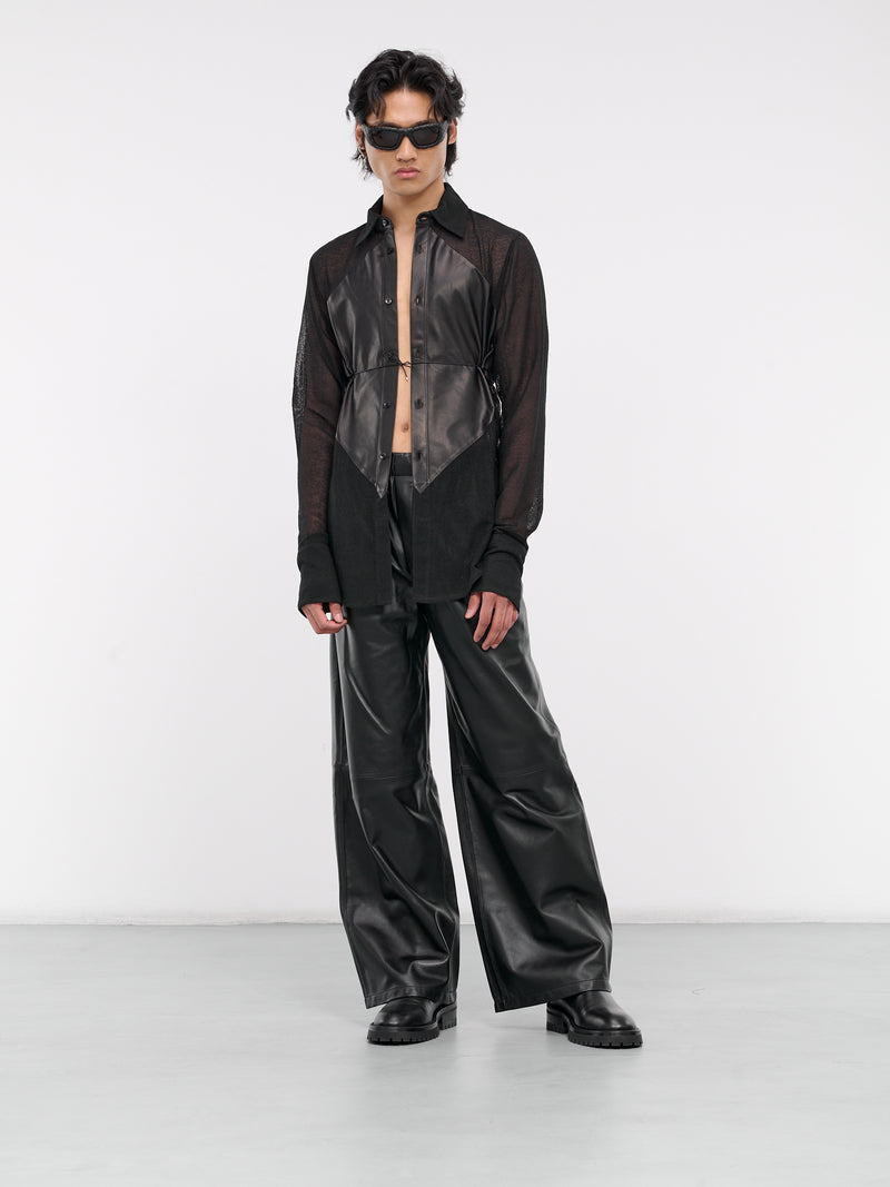 Surreal Slim Shirt (SH007-M-LEA-BLACK)