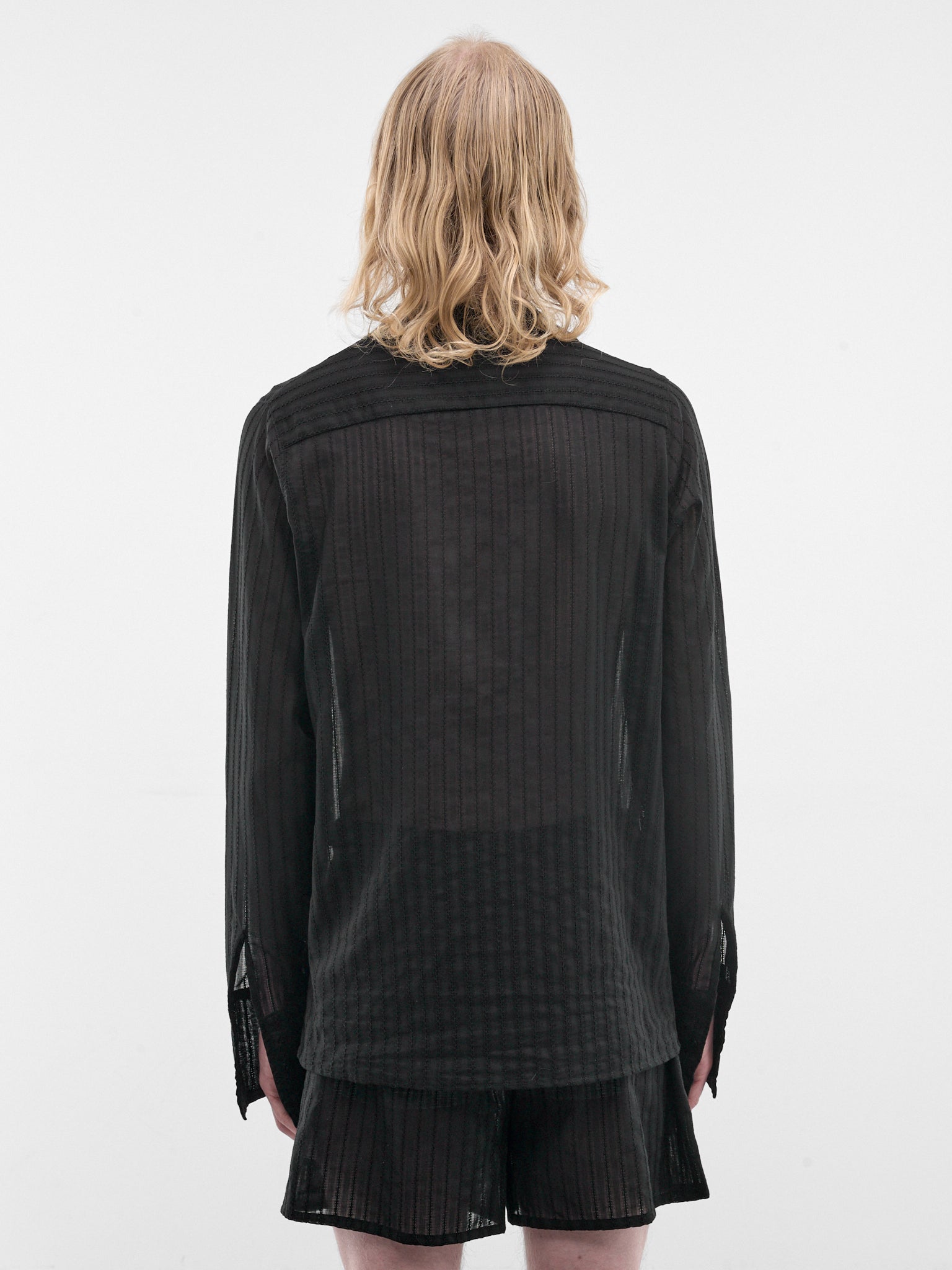 Black Eyelet Alan Shirt (SH010-M-CO0023-BLACK)