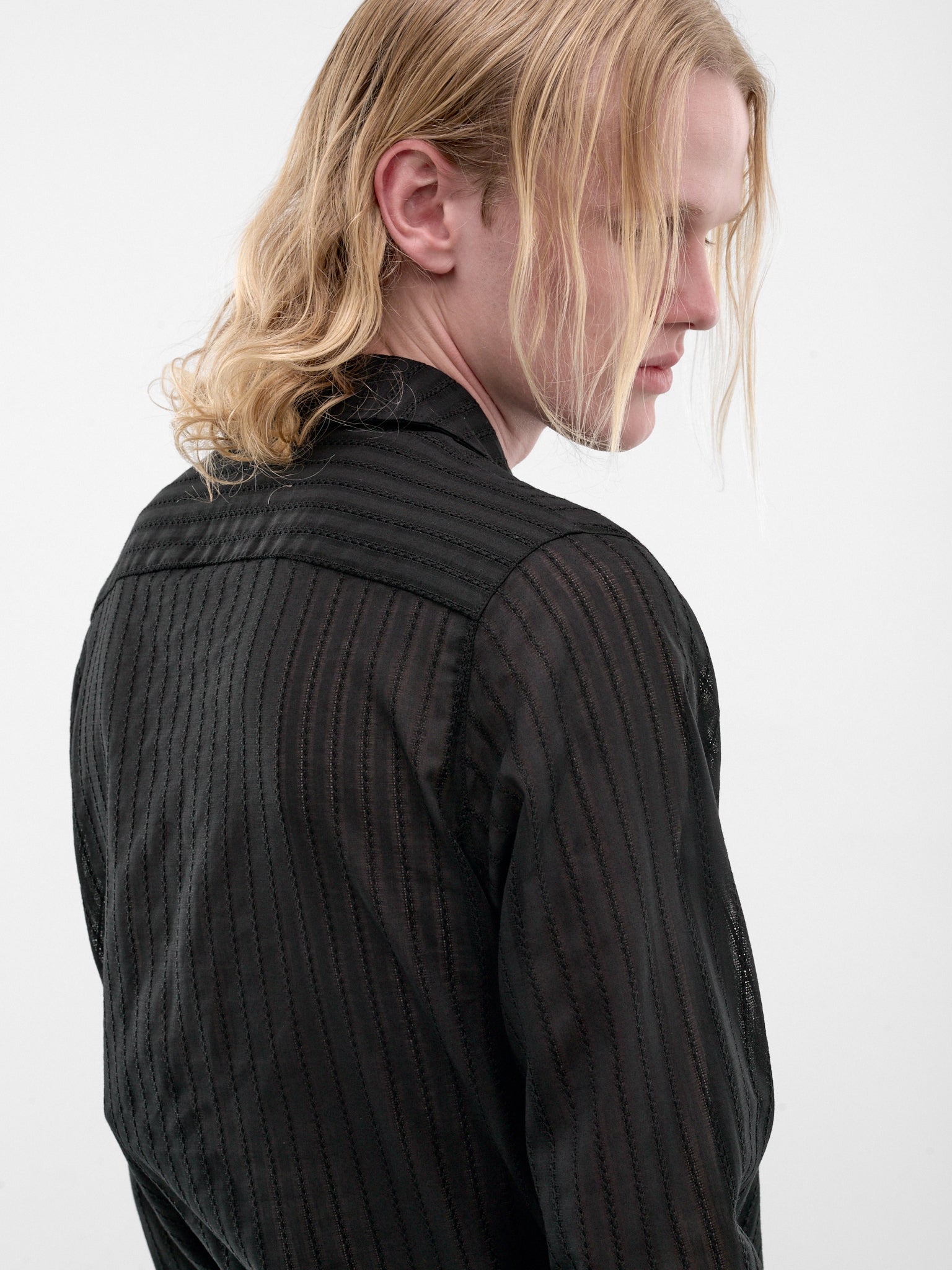 Black Eyelet Alan Shirt (SH010-M-CO0023-BLACK)