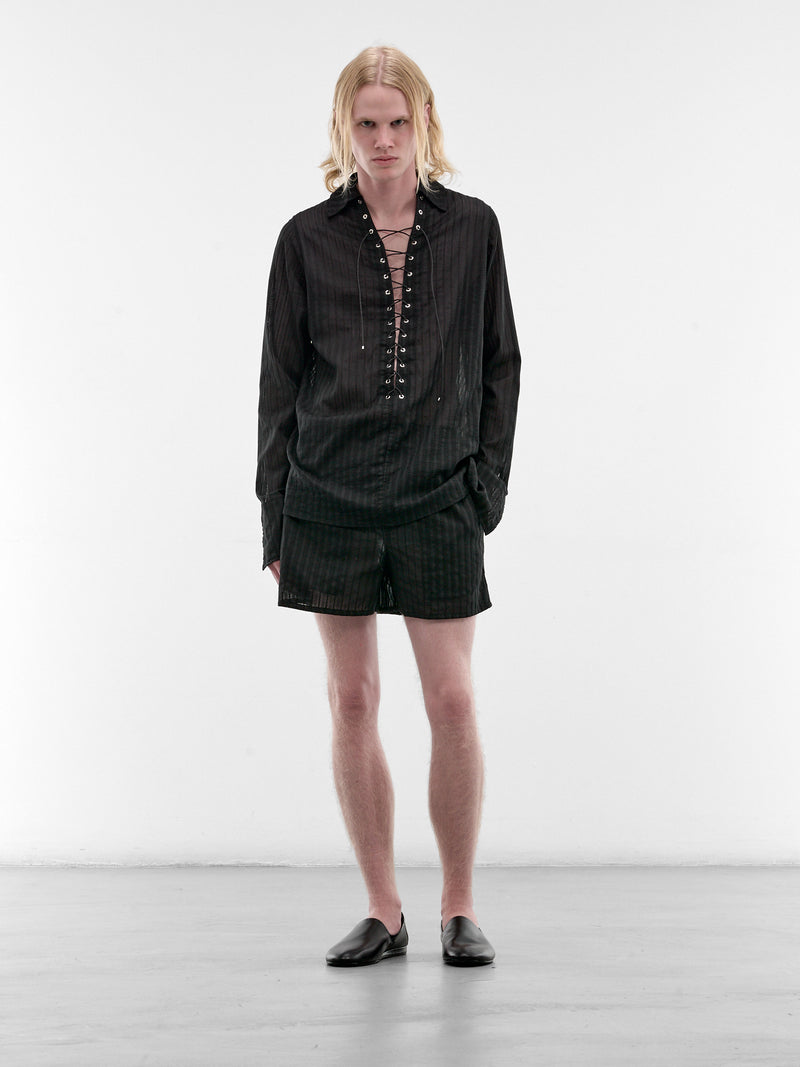 Black Eyelet Alan Shirt (SH010-M-CO0023-BLACK)