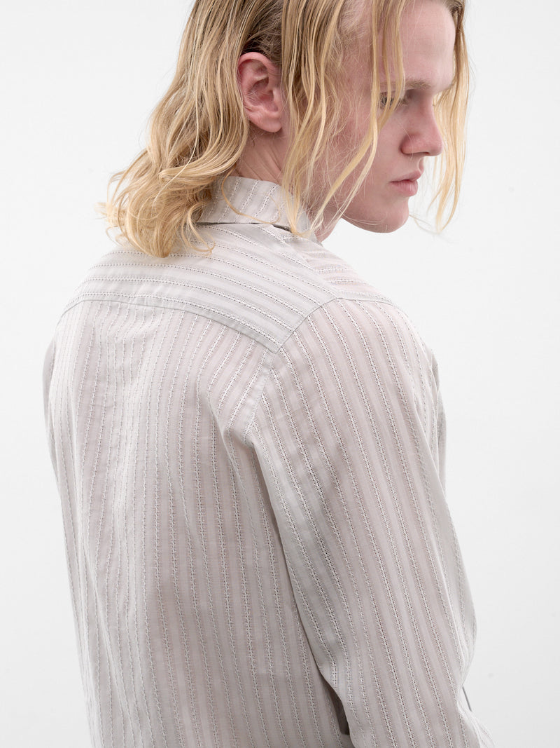 Gray Eyelet Alan Shirt (SH010-M-CO0023-GREY)