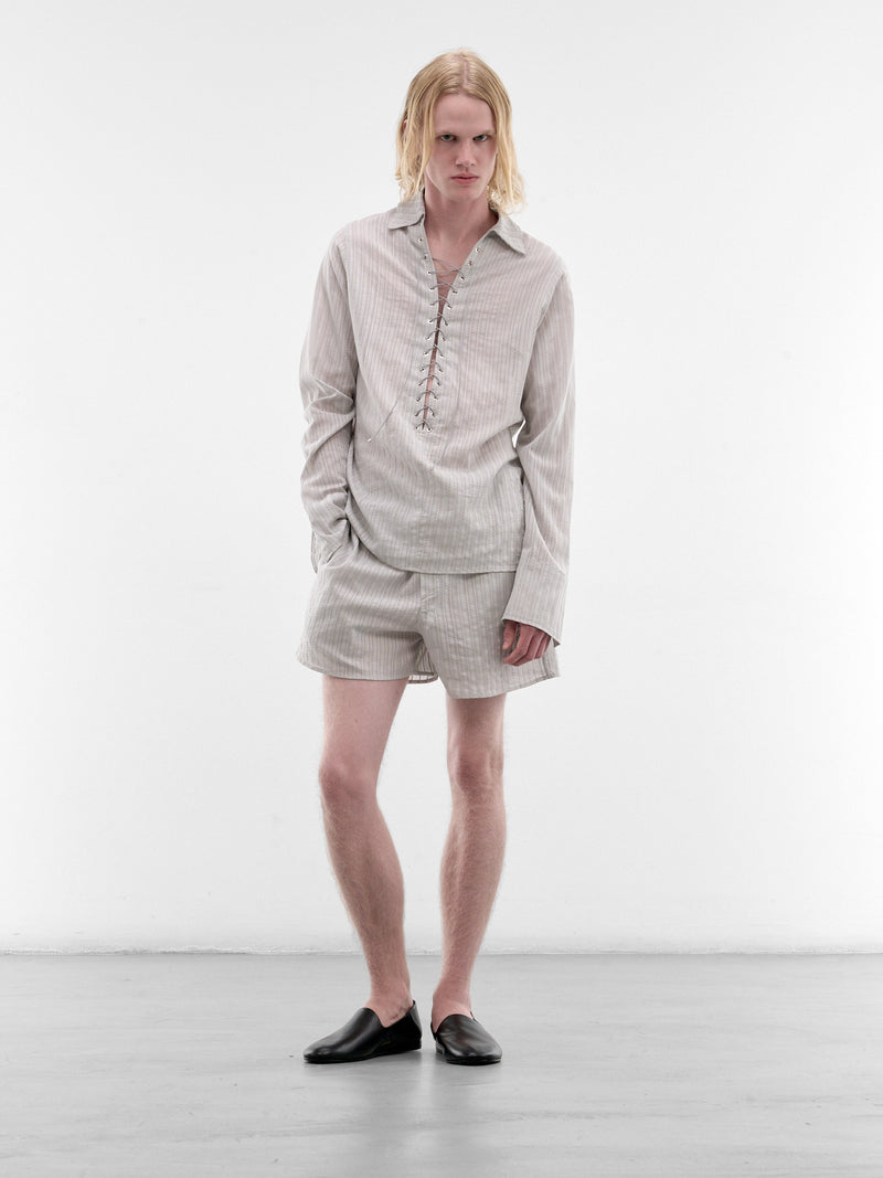 Gray Eyelet Alan Shirt (SH010-M-CO0023-GREY)