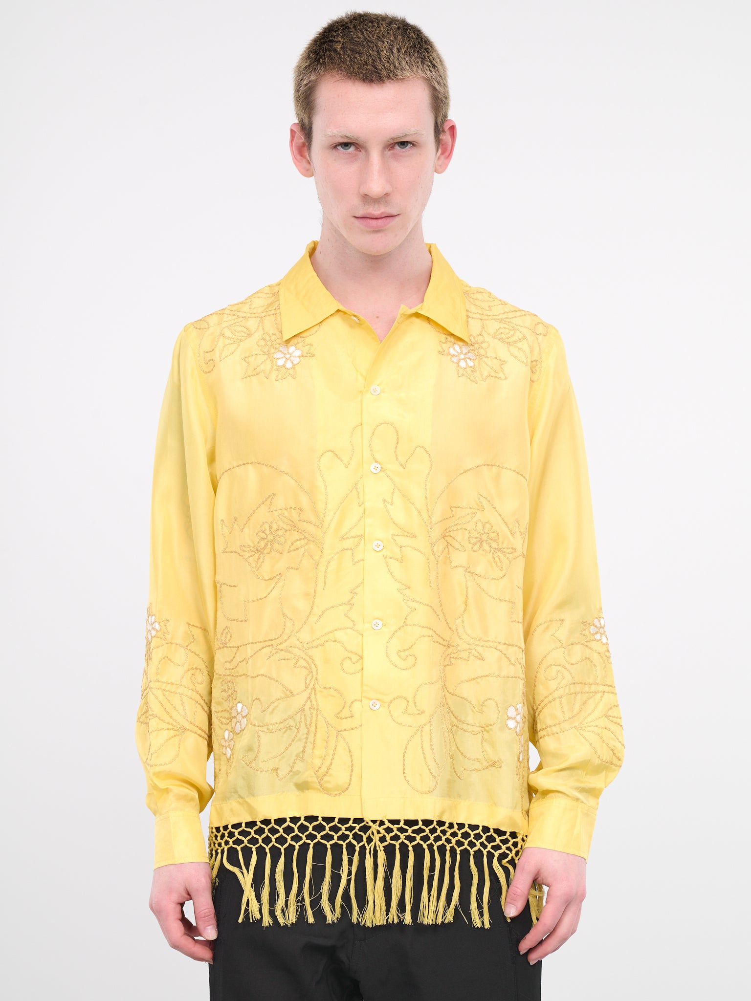 Paquerette Fringe Shirt (SH010-YELLOW)