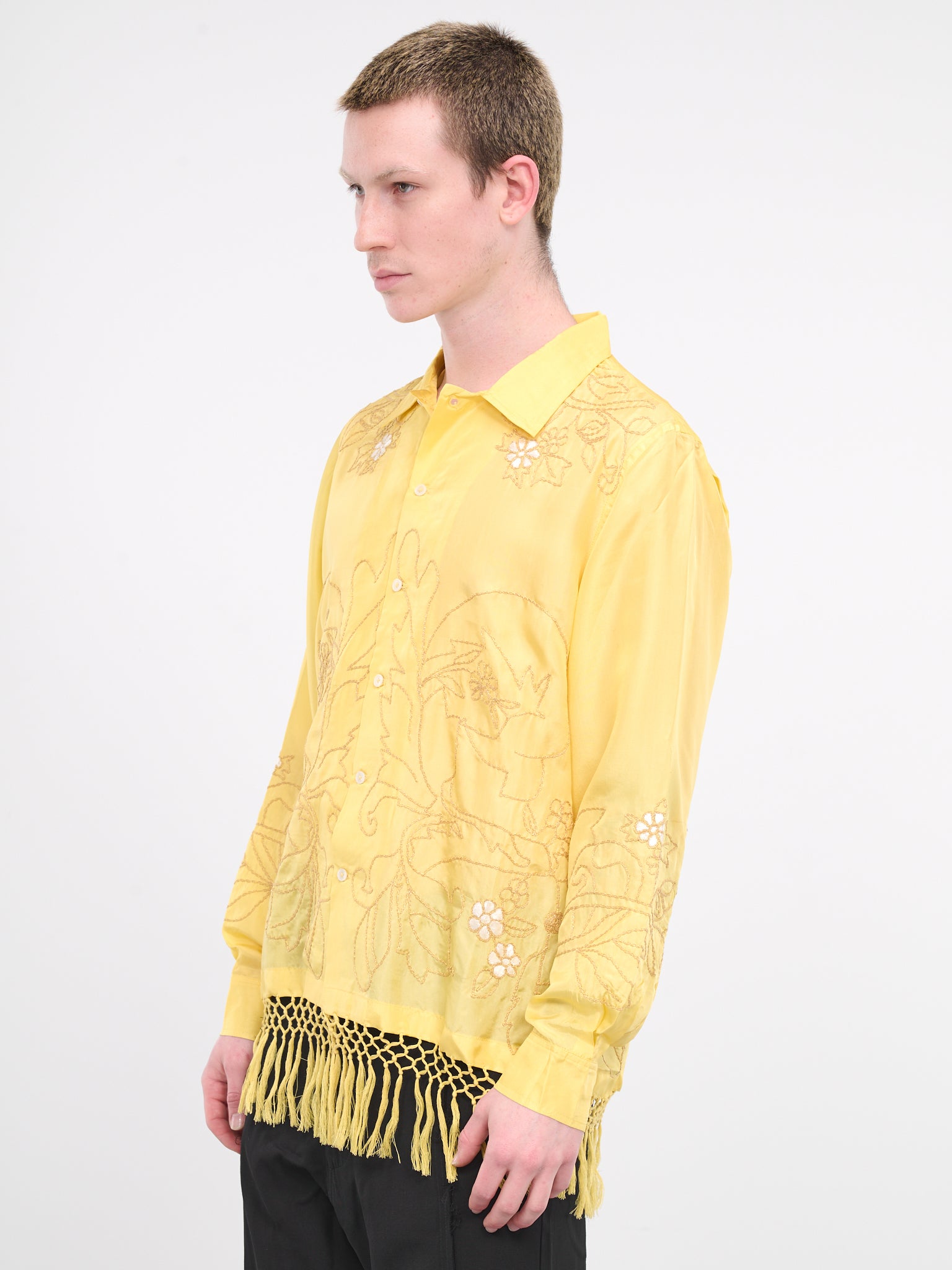 Paquerette Fringe Shirt (SH010-YELLOW)