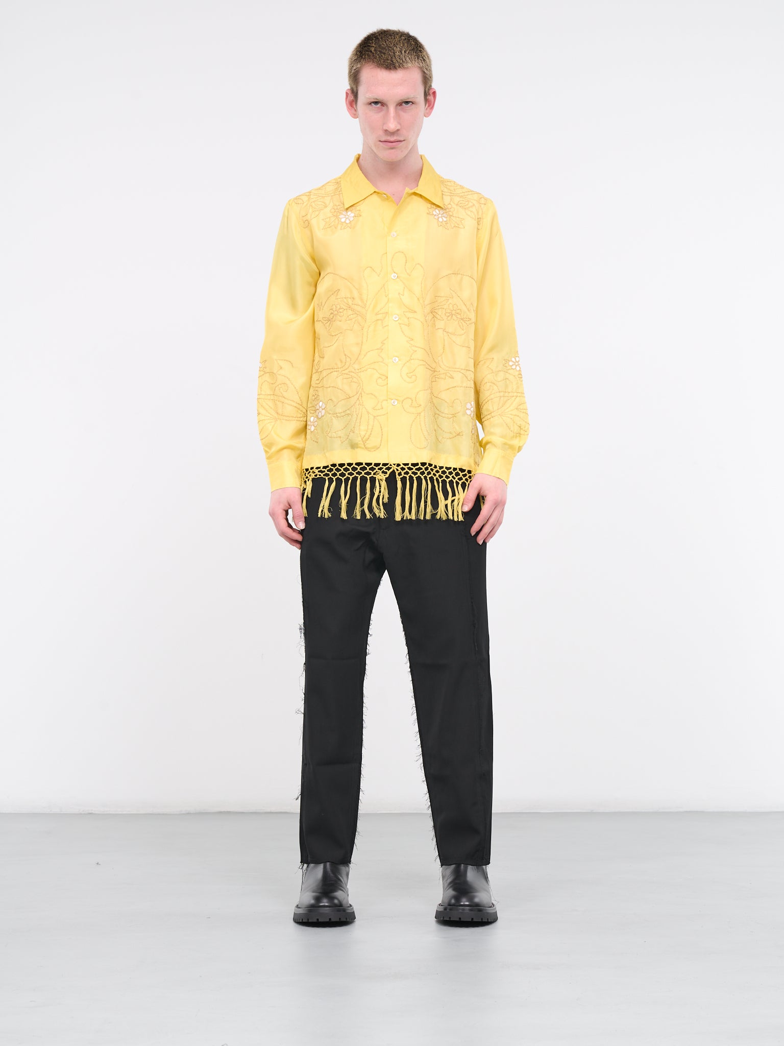 Paquerette Fringe Shirt (SH010-YELLOW)