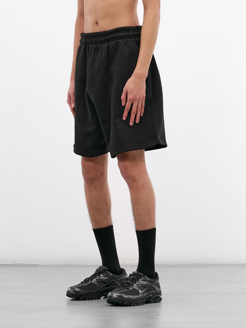 Black Cotton Baggy Sweat Shorts (SH01012-BLACK)