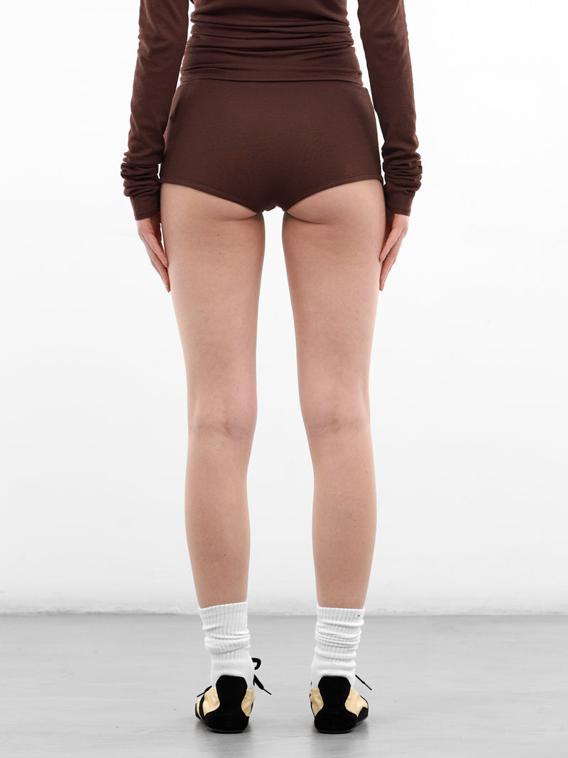 Saddlewood Tencel-Wool Booty Shorts (SH01241-SADDLEWOOD)