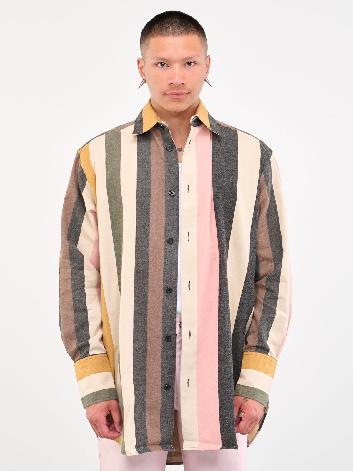 JW ANDERSON Striped Relaxed Shirt | H. Lorenzo - front