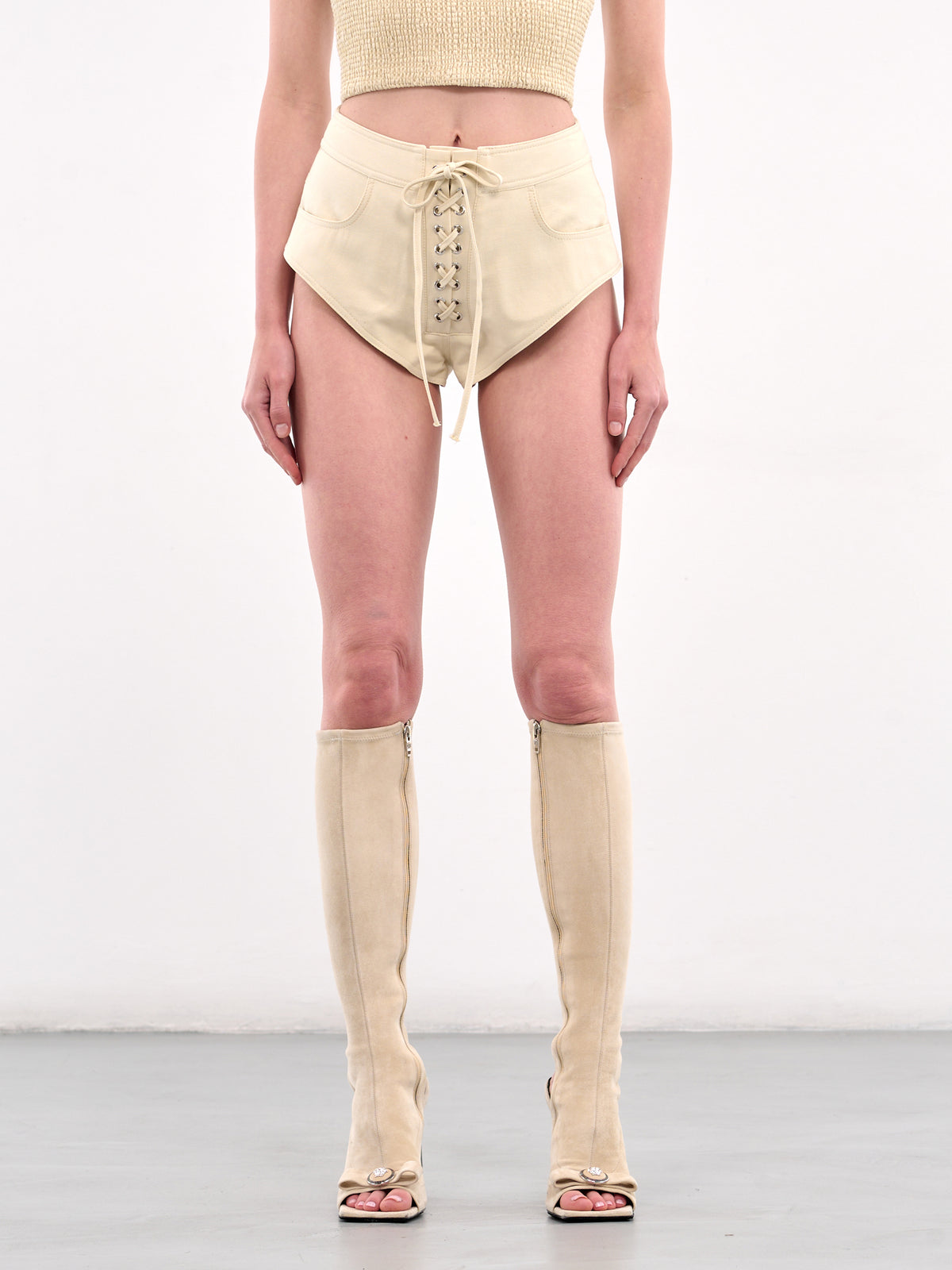 Lace-Up Shorts (SH02CR-CREAM)