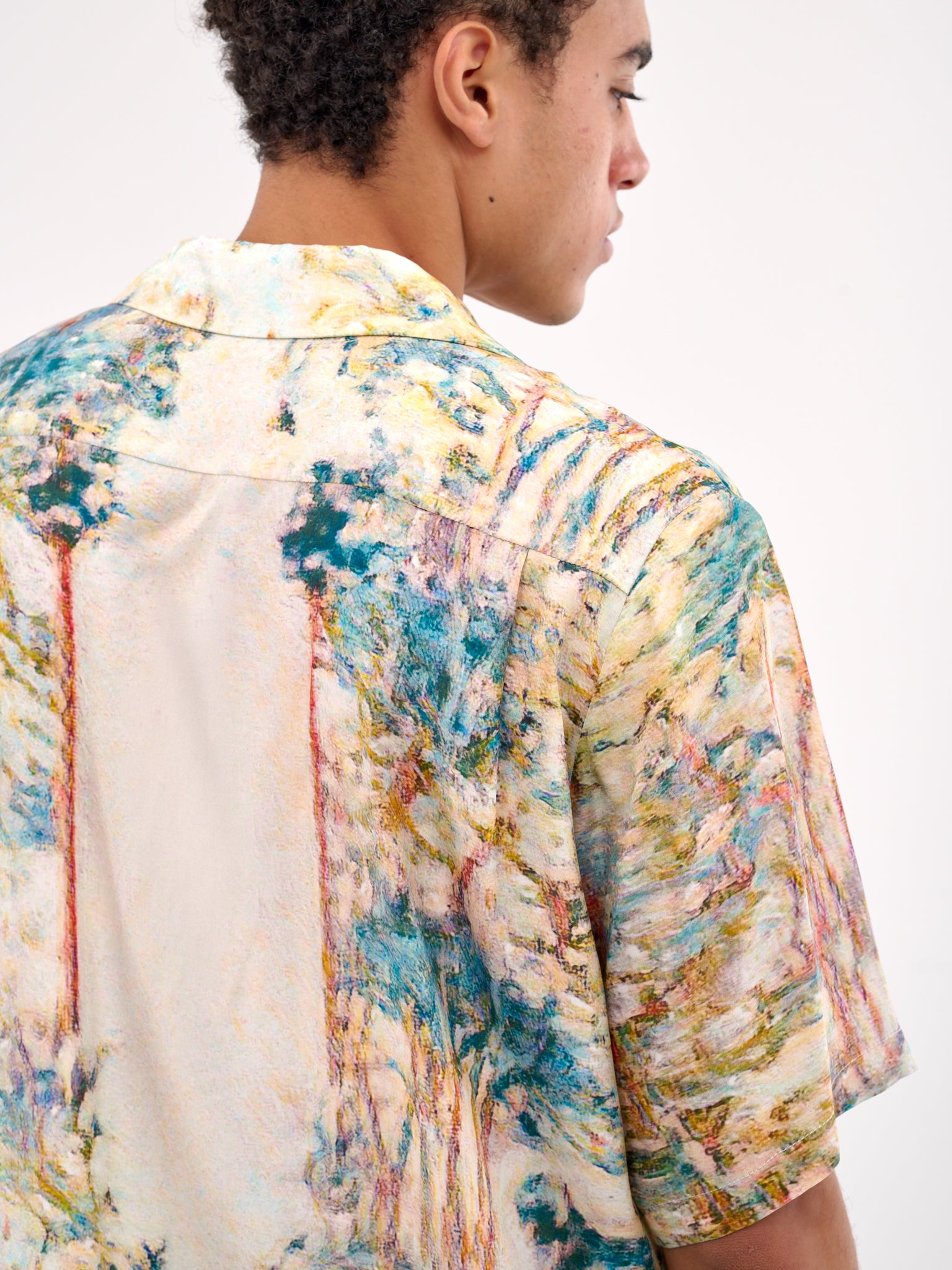 Printed Short Sleeve Shirt (SH034-BEIGE)