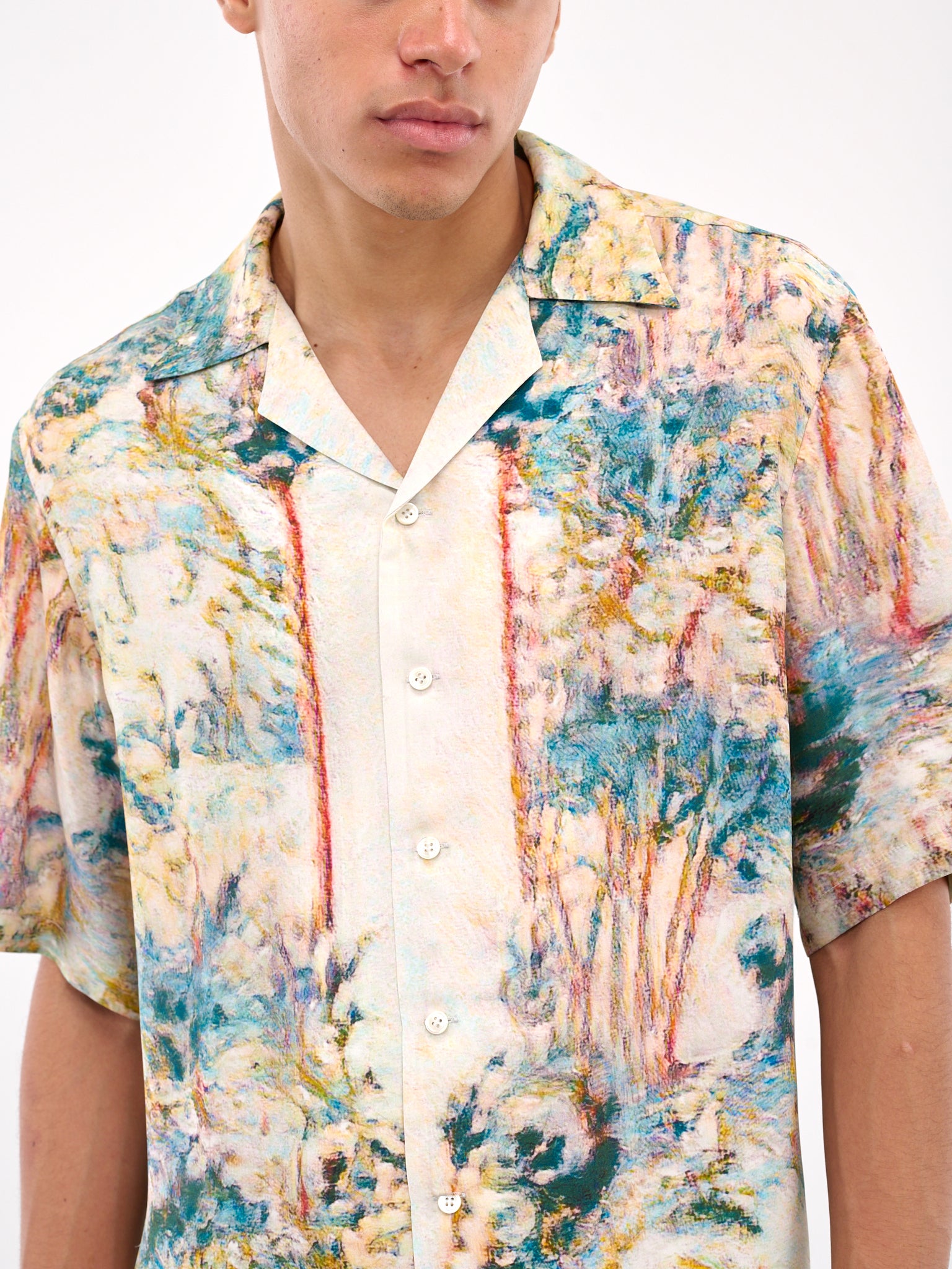 Printed Short Sleeve Shirt (SH034-BEIGE)