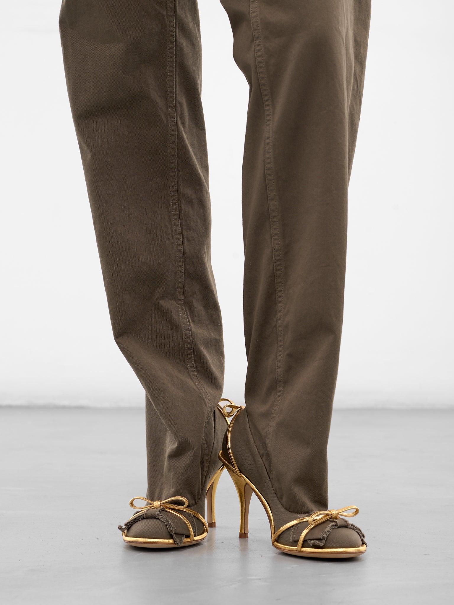 Green Double Layer Thigh Boots (SH05FW5-ARMY-GOLD)