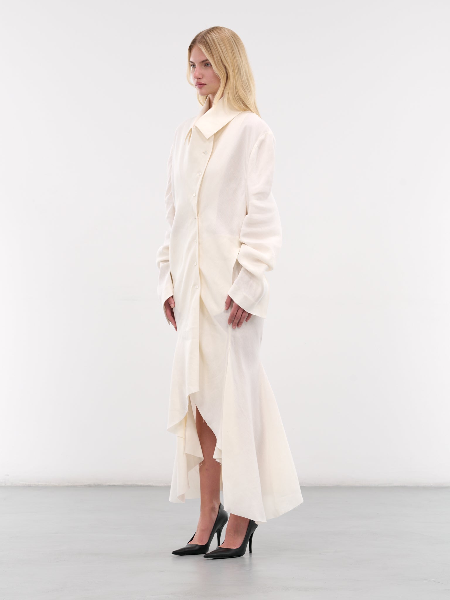 White Ernesto Maxi Shirt Dress (SH05WH-ERNESTO-WHITE)