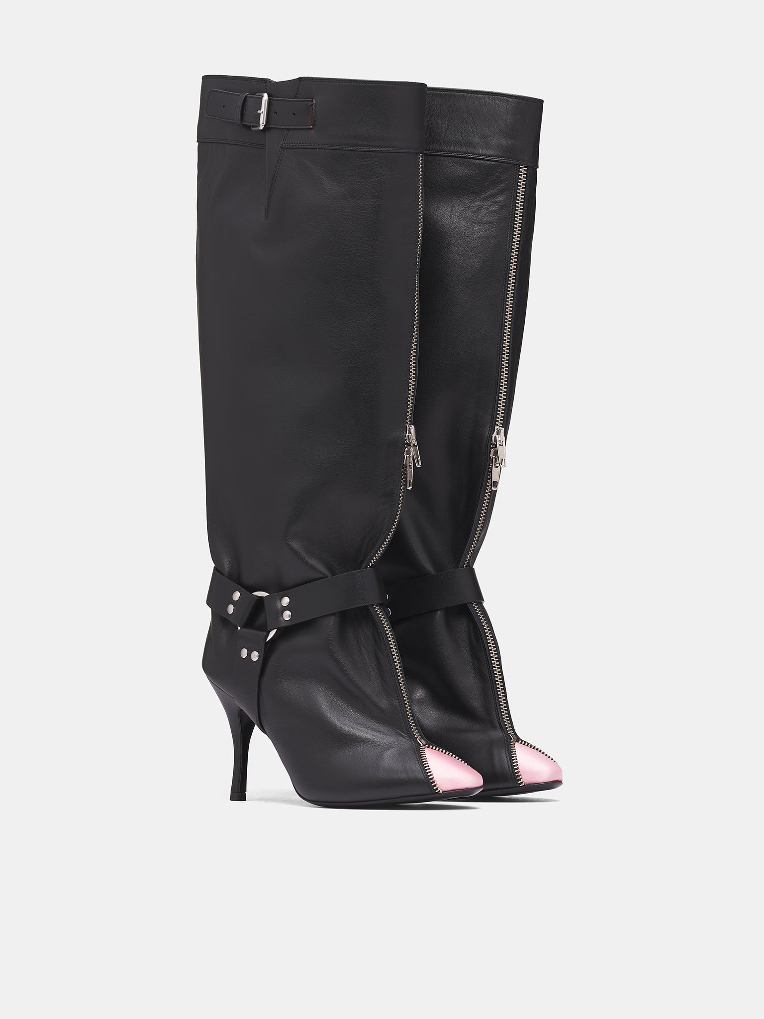 August Barron Leather Unzipped Boots | H.Lorenzo - front side