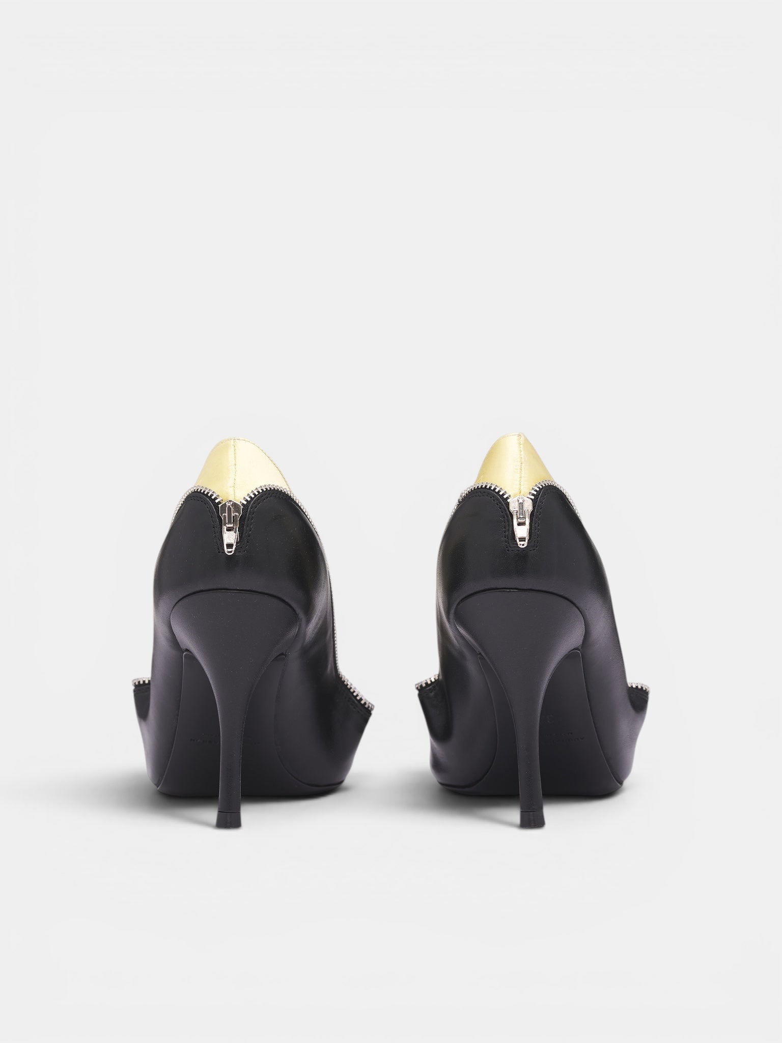 August Barron Leather Unzipped Pumps | H.Lorenzo - back