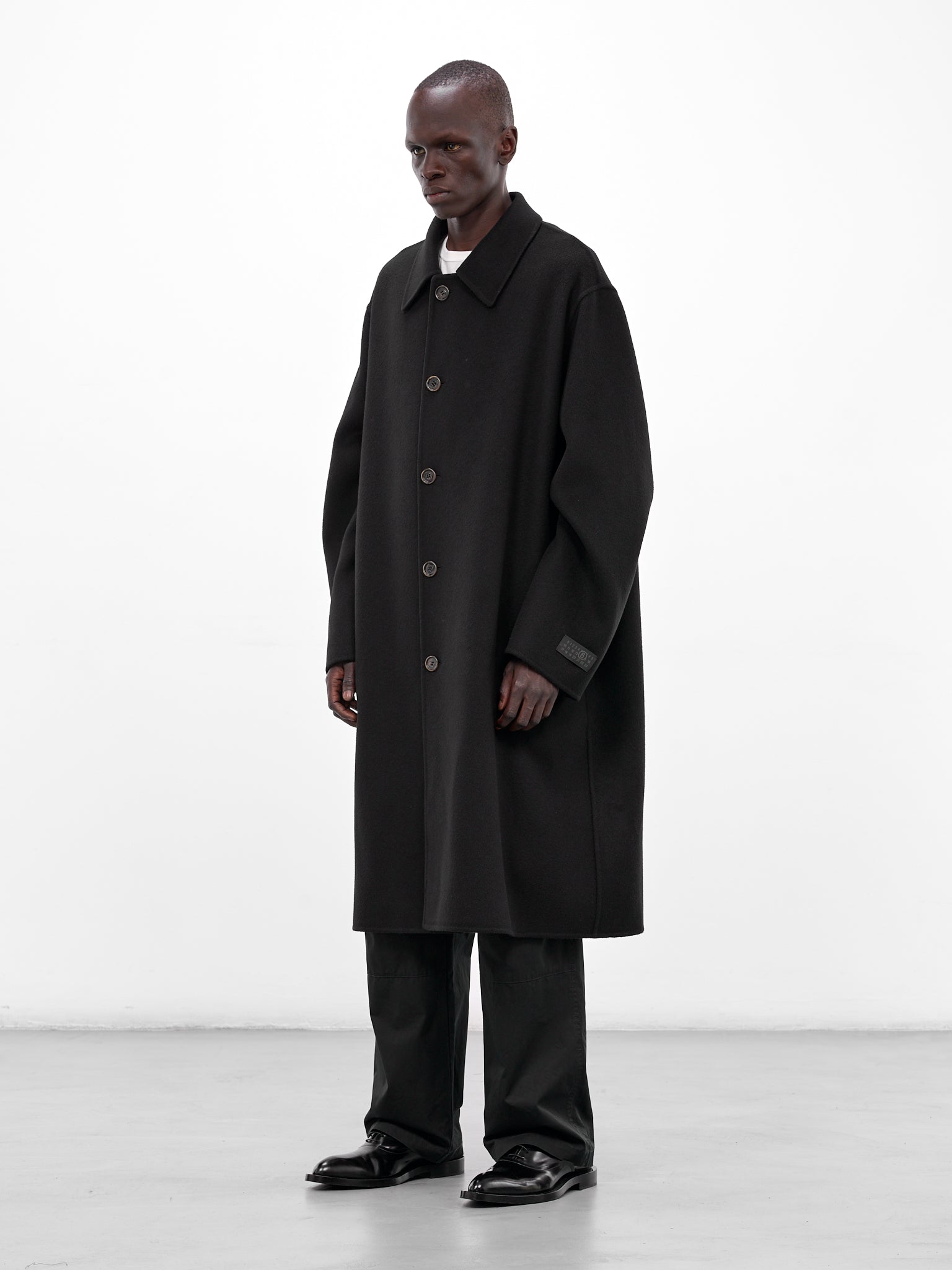 Black Double-Faced Wool Coat (SH0AA0018-M35761-BLACK)