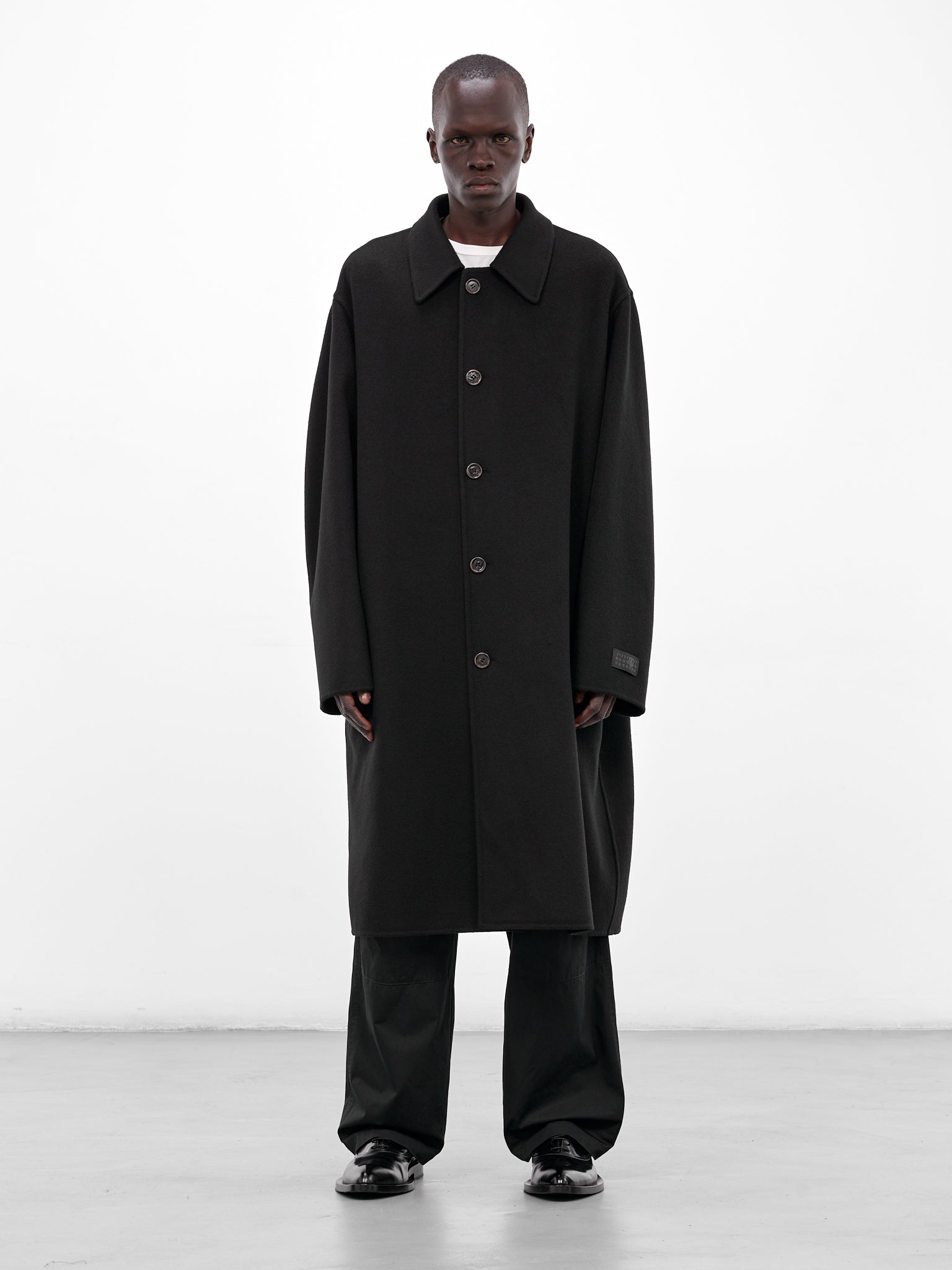 Black Double-Faced Wool Coat (SH0AA0018-M35761-BLACK)