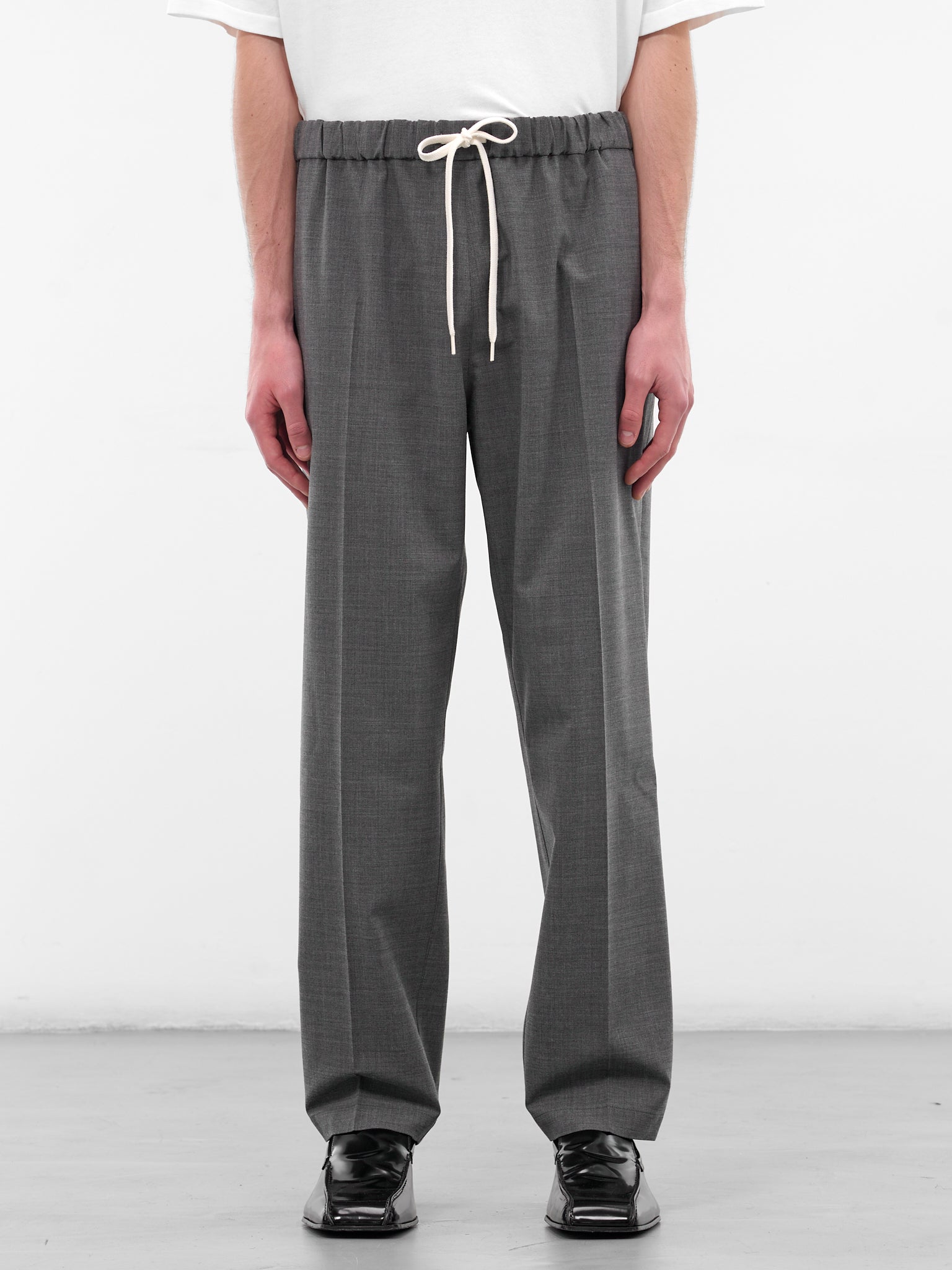 Gray Wool Elasticated Trousers (SH0KA0028-M35733-860M-GRAY)