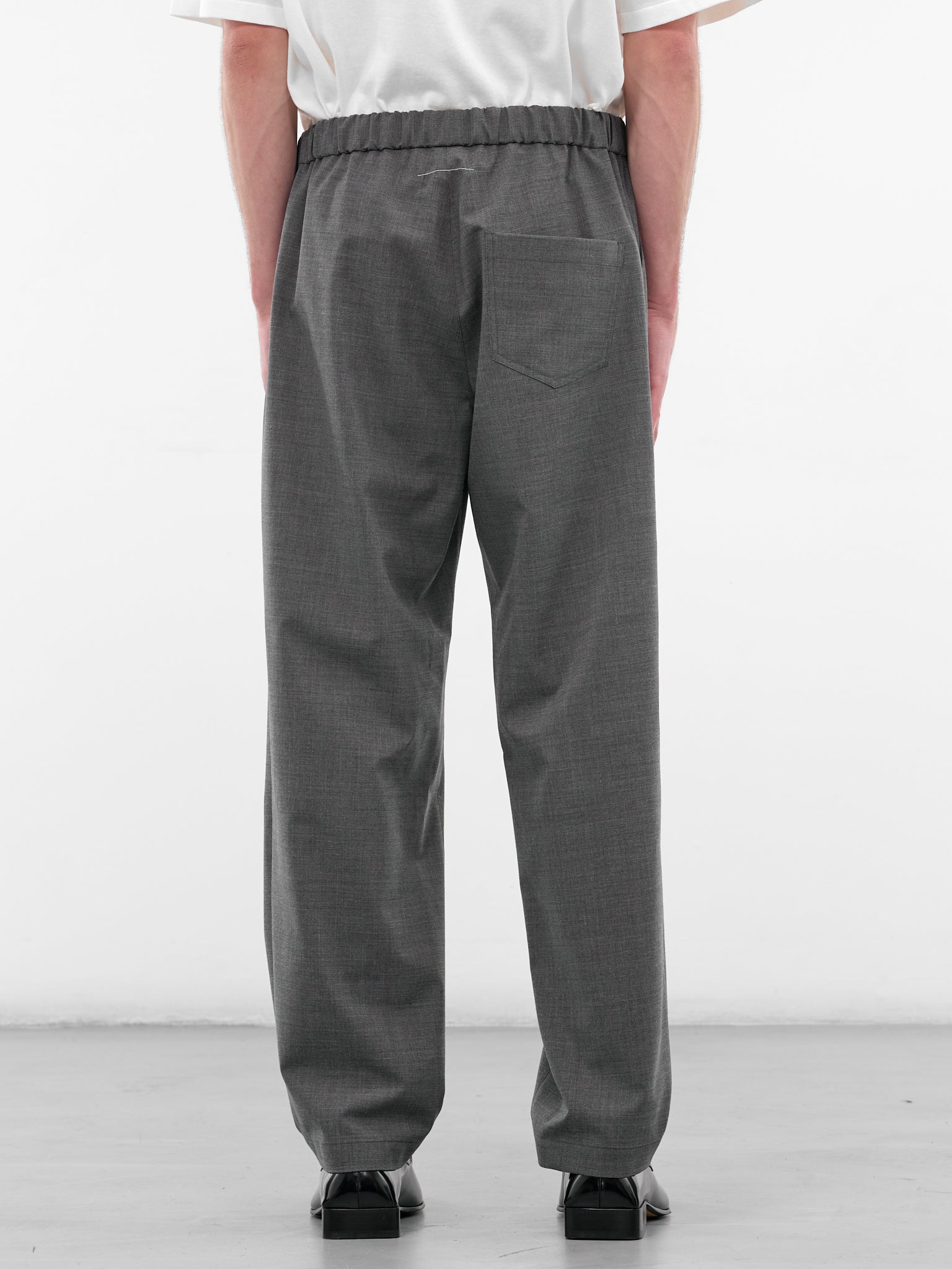 Gray Wool Elasticated Trousers (SH0KA0028-M35733-860M-GRAY)