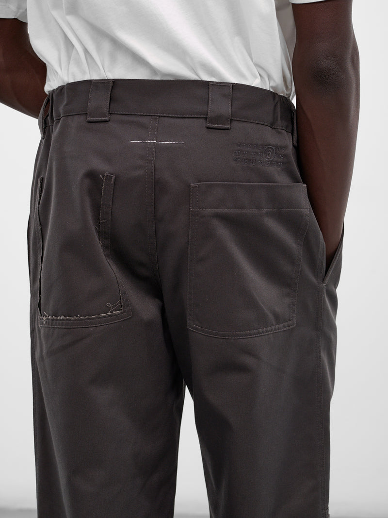 Anthracite Twill Wide Leg Trousers (PSH0KA0044-M35729-ANTHRACITE)