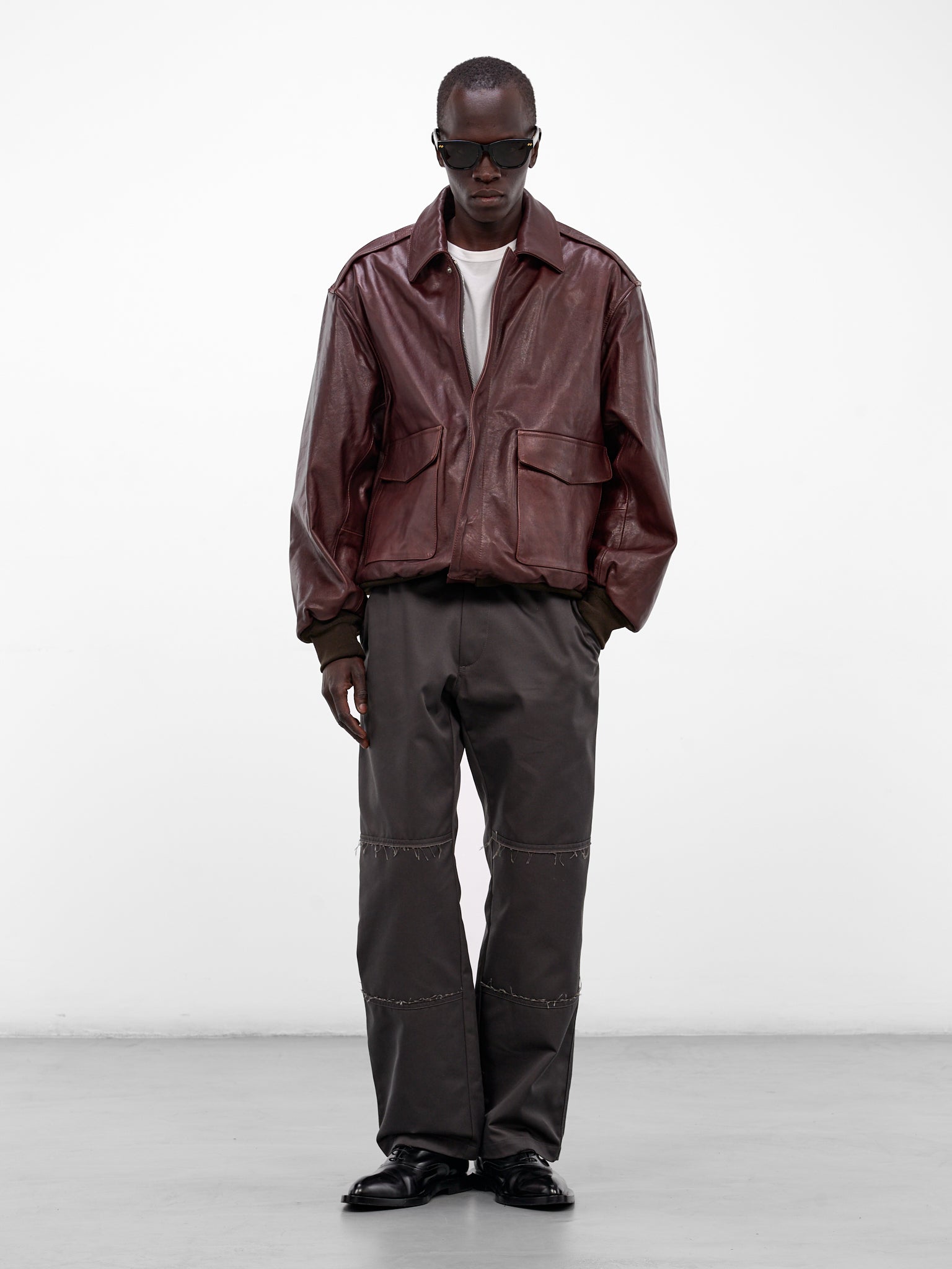 Anthracite Twill Wide Leg Trousers (PSH0KA0044-M35729-ANTHRACITE)