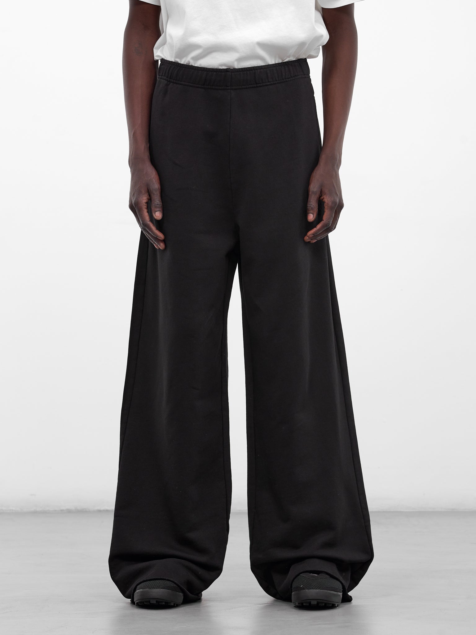 Black Wide Leg Jersey Trousers (SH0KA0057-M25025-BLACK)