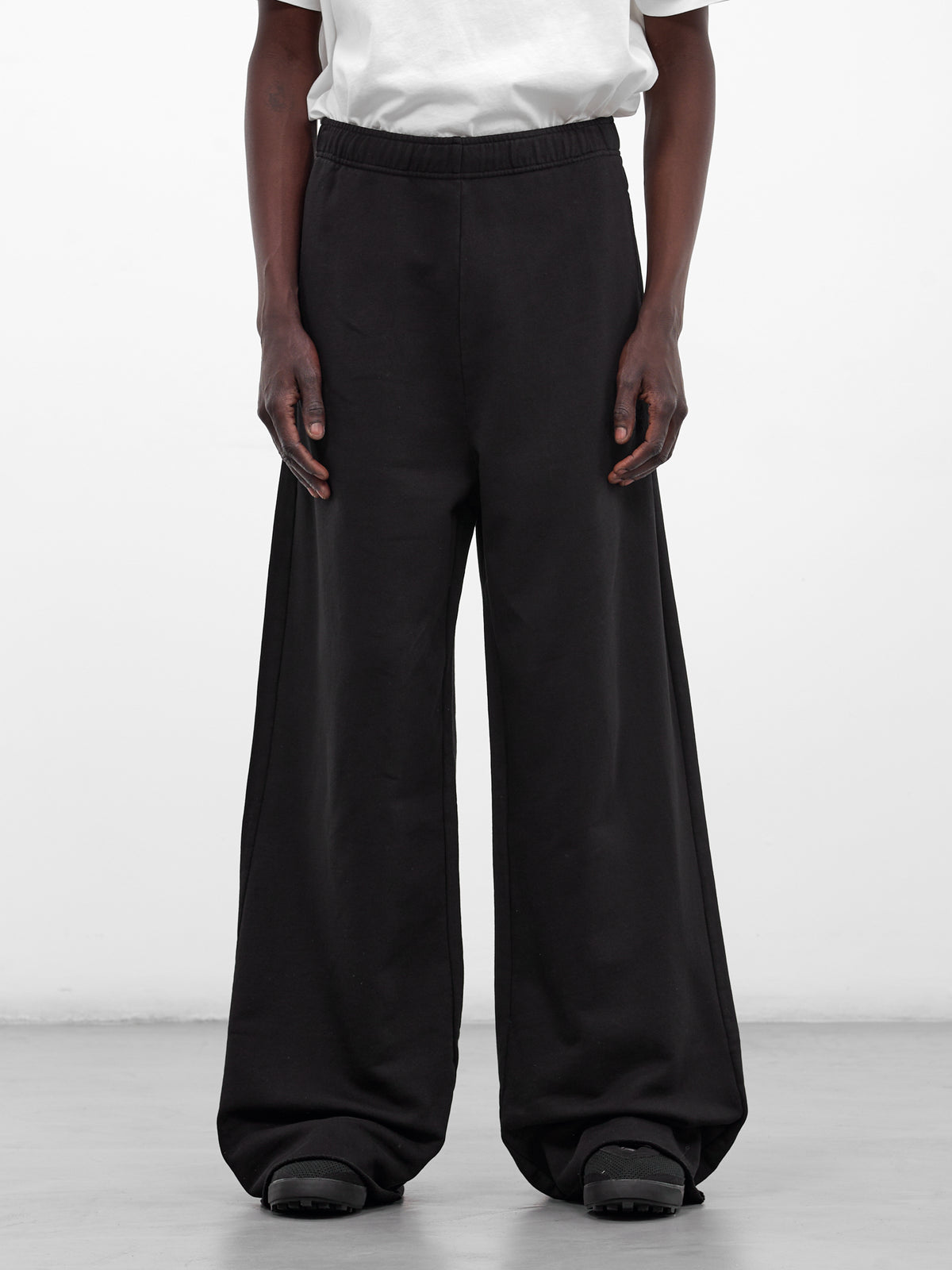 Black Wide Leg Jersey Trousers (SH0KA0057-M25025-BLACK)
