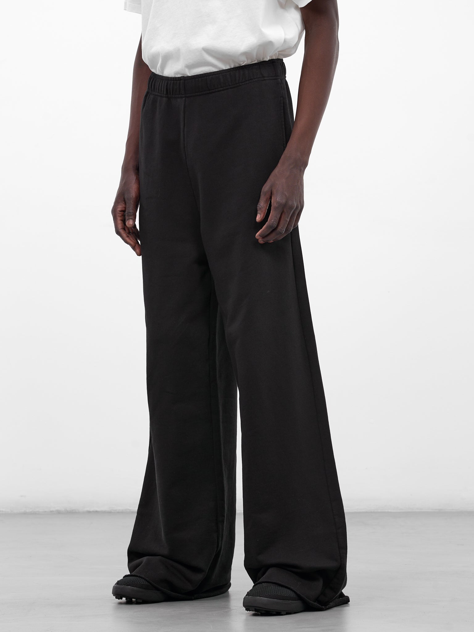 Black Wide Leg Jersey Trousers (SH0KA0057-M25025-BLACK)