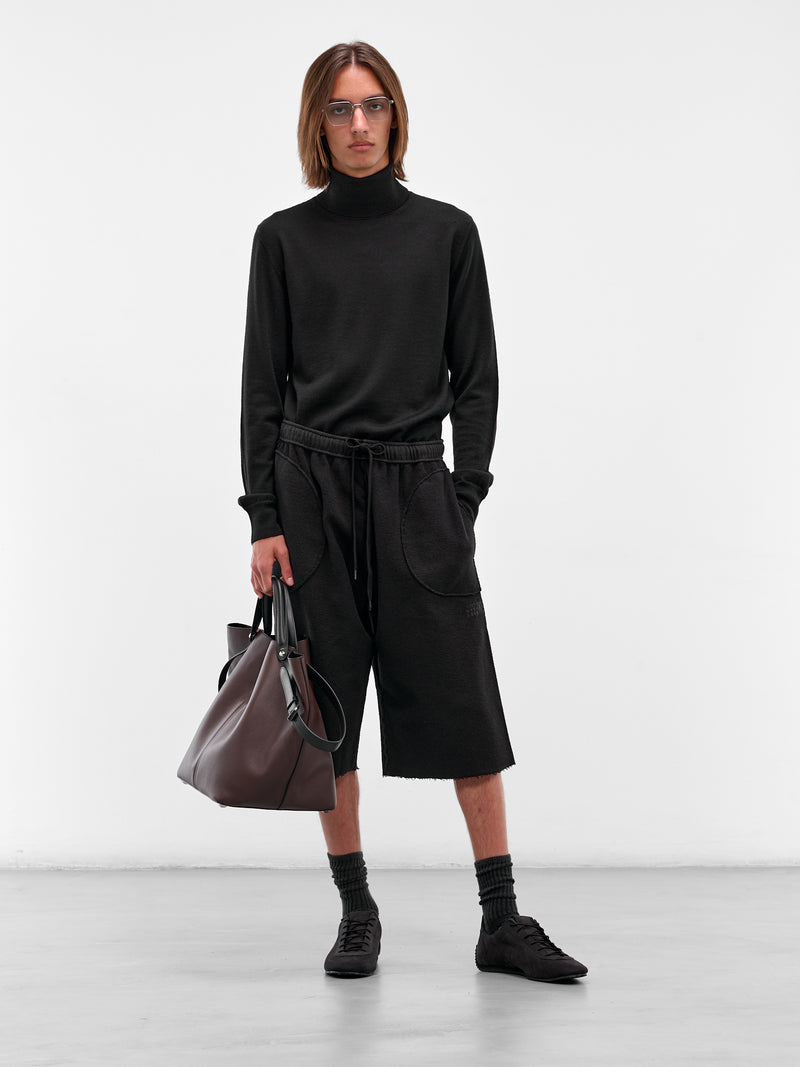 Black French Terry Sweatshorts (SH0MU0019-M25014-900-BLACK)