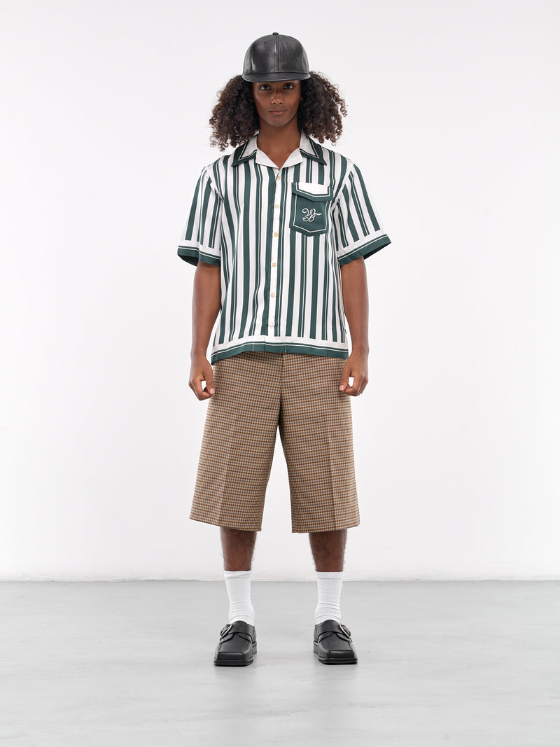 June Bowling Shirt (SH11-VI02-0970-IVORY-GREEN)
