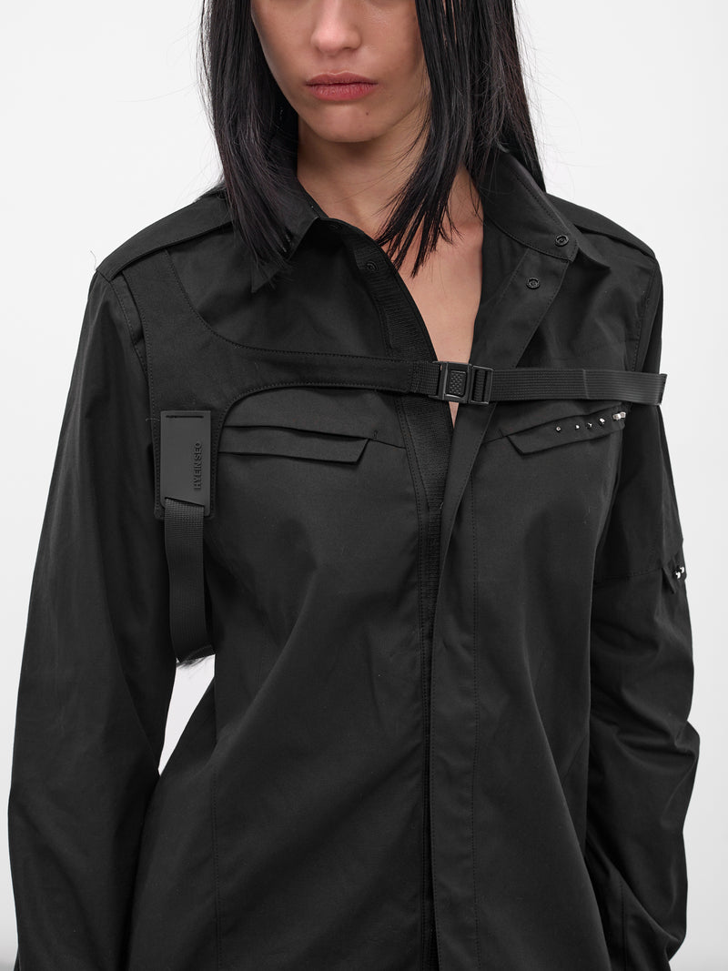 Black Biker Shirt & Shoulder Strap (SH1K-BLACK)