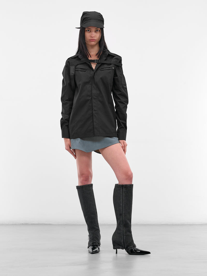 Black Biker Shirt & Shoulder Strap (SH1K-BLACK)