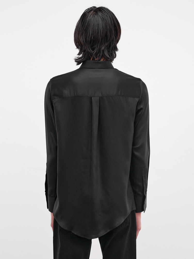 Black Tencel Button-Up Shirt (SH20-BLACK)