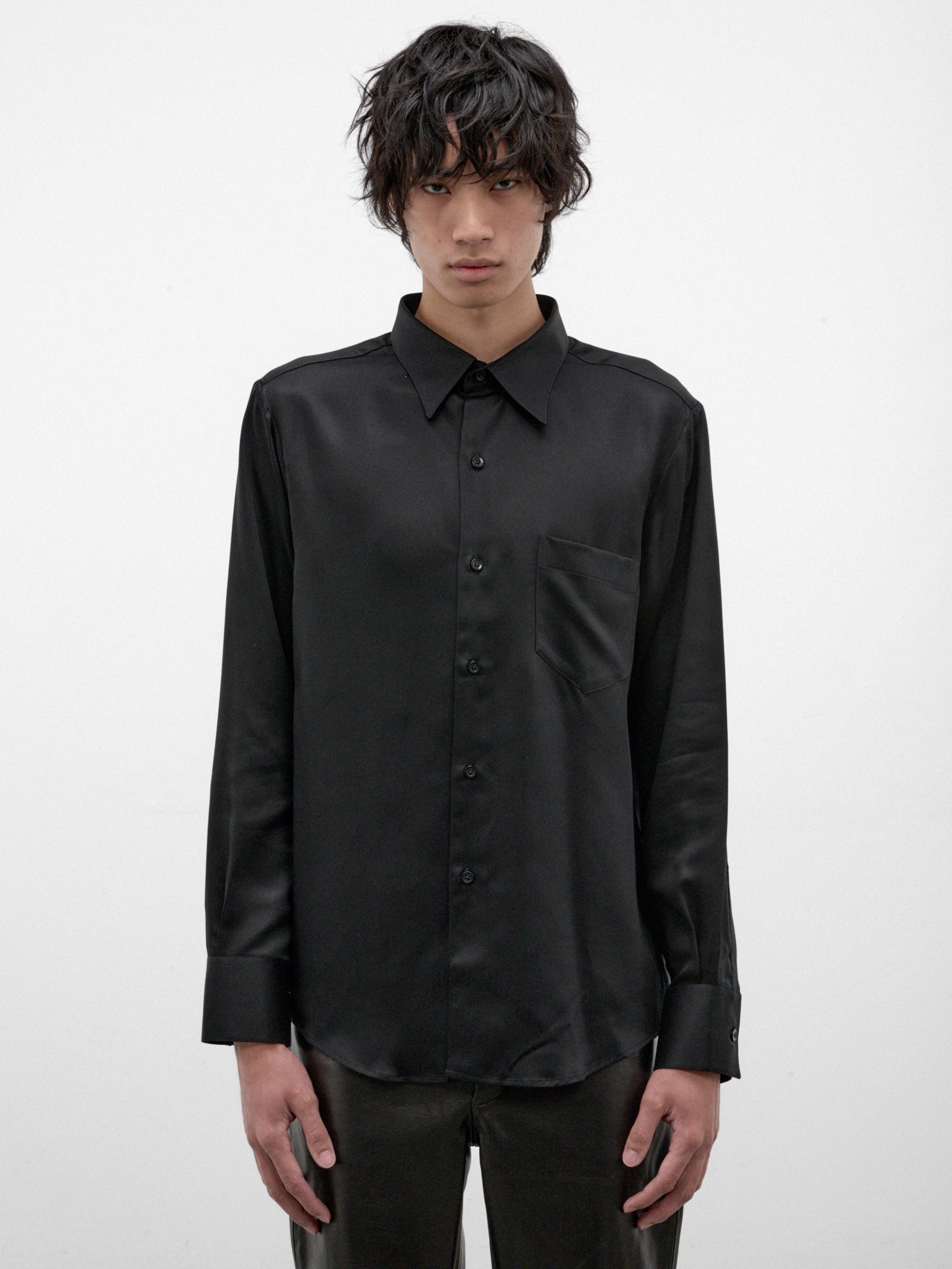 Black Tencel Classic Shirt (SH20-FW26-BLACK)
