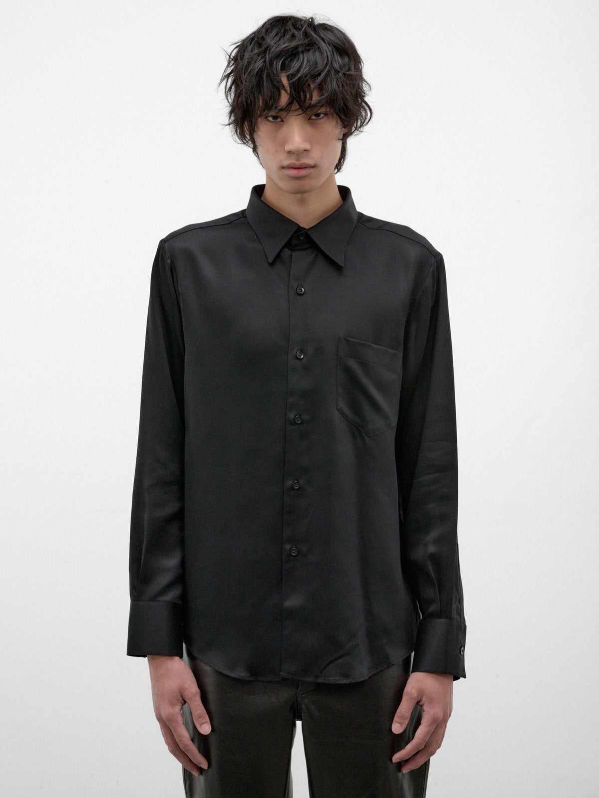 Black Tencel Classic Shirt (SH20-FW26-BLACK)