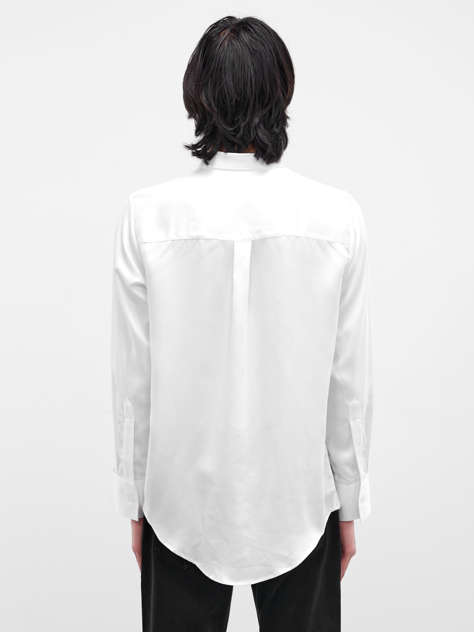 White Cotton Button-Up Shirt (SH20-WHITE)