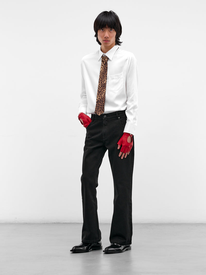 White Cotton Button-Up Shirt (SH20-WHITE)