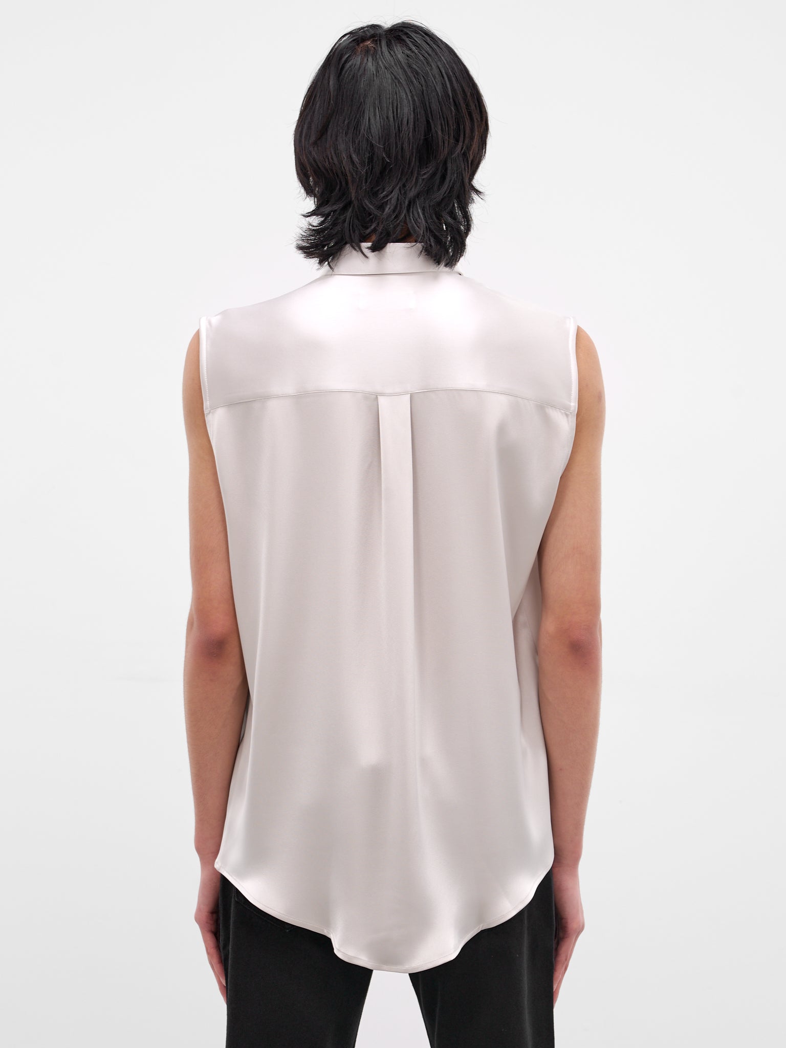 Gray Satin Button-Up Shirt Vest (SH23-LIGHT)