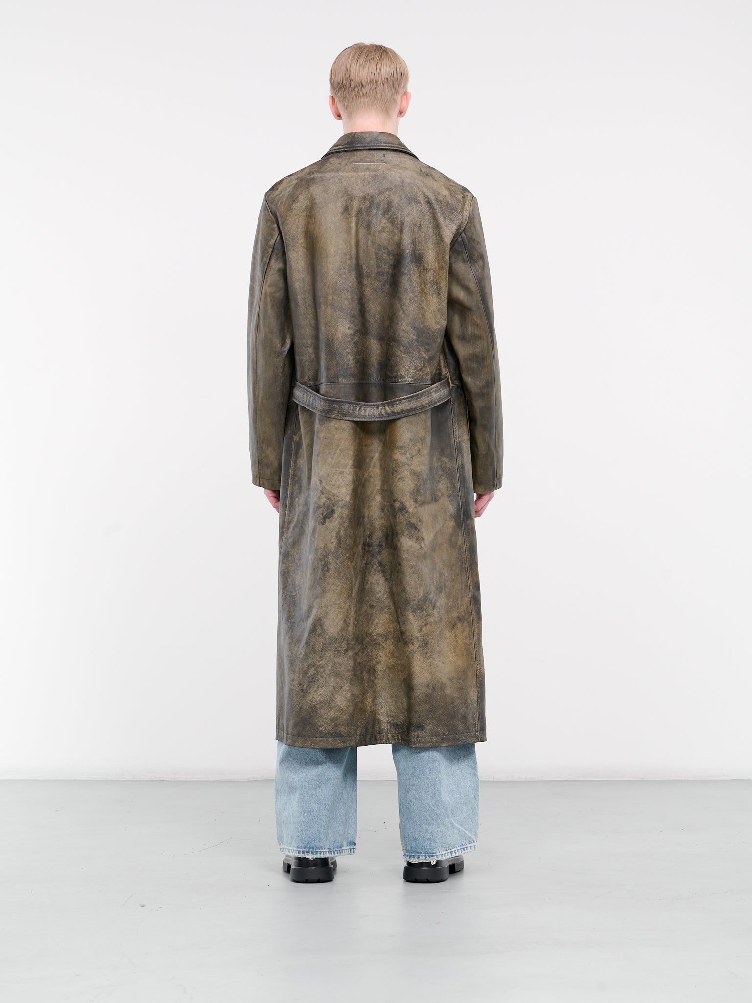 Faux Leather Overcoat (SH2AA0003-M07001-BROWN)