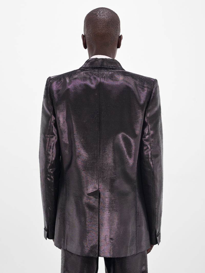 Black Jacquard Metallic Shine Blazer (SH2BN0015-M35610-900-BLACK)