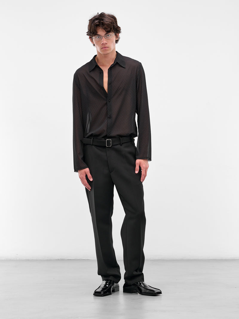 Black Belted Suiting Trousers (SH2KA0042-M35612-900-BLACK)
