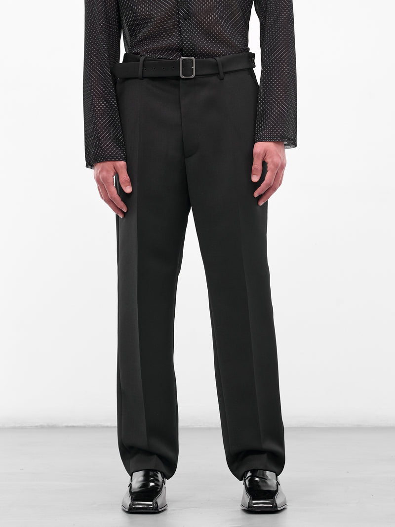 Black Belted Suiting Trousers (SH2KA0042-M35612-900-BLACK)