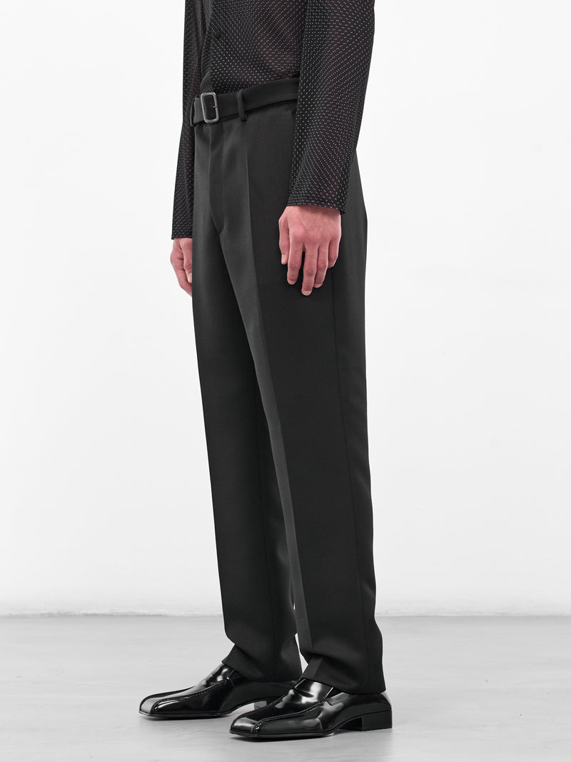 Black Belted Suiting Trousers (SH2KA0042-M35612-900-BLACK)