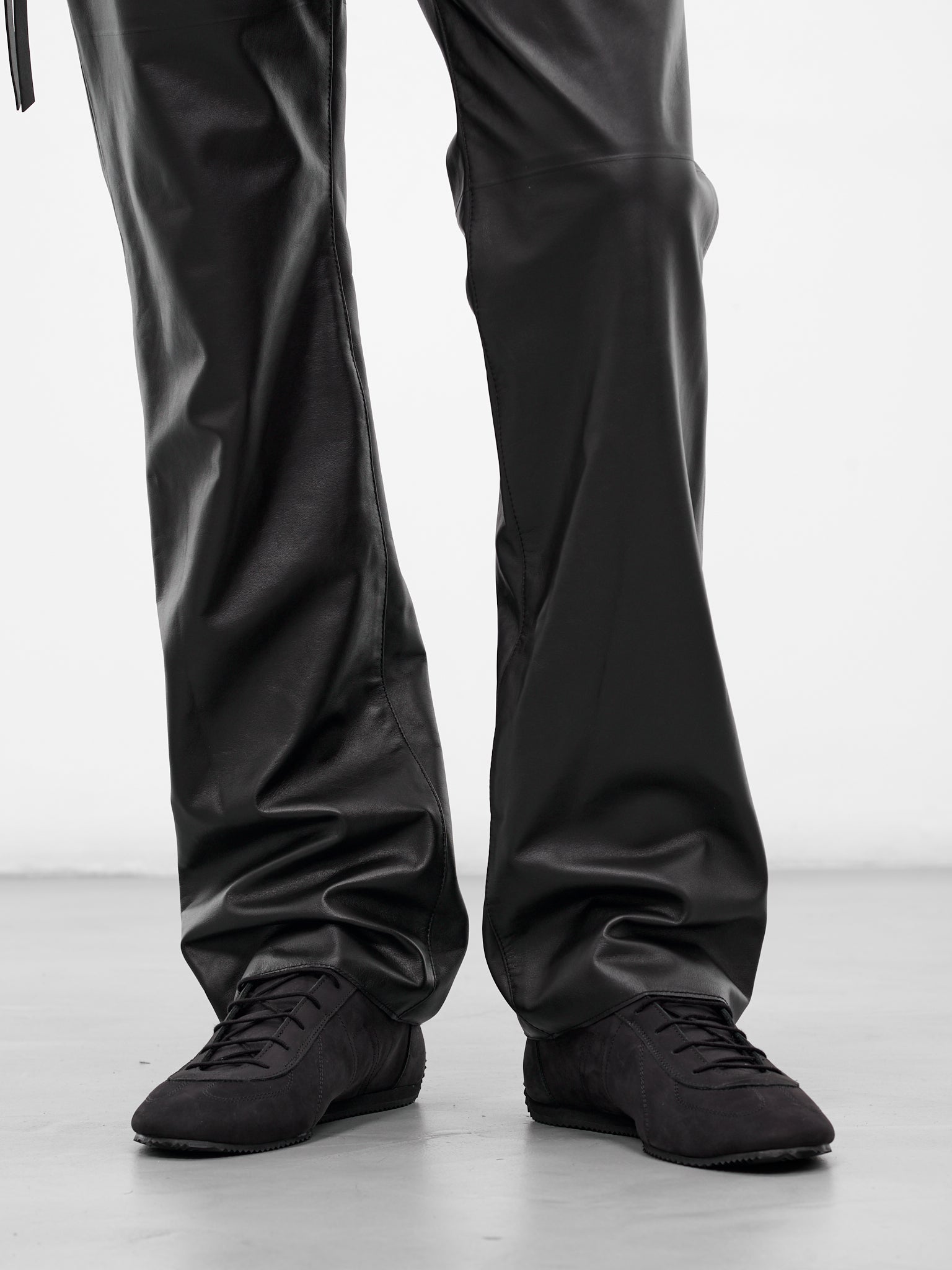 Black Leather Flared Trousers (SH2LA0029-M07005-900-BLACK)