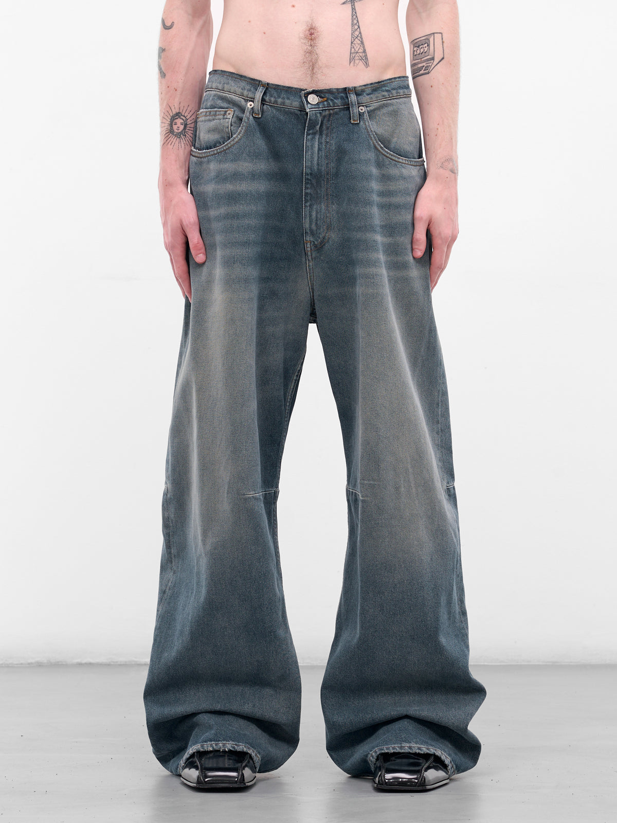 Blue Denim Wide Leg Jeans (SH2LA0039-M30017-965-DENIM-BLU)