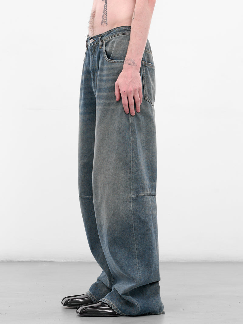 Blue Denim Wide Leg Jeans (SH2LA0039-M30017-965-DENIM-BLU)